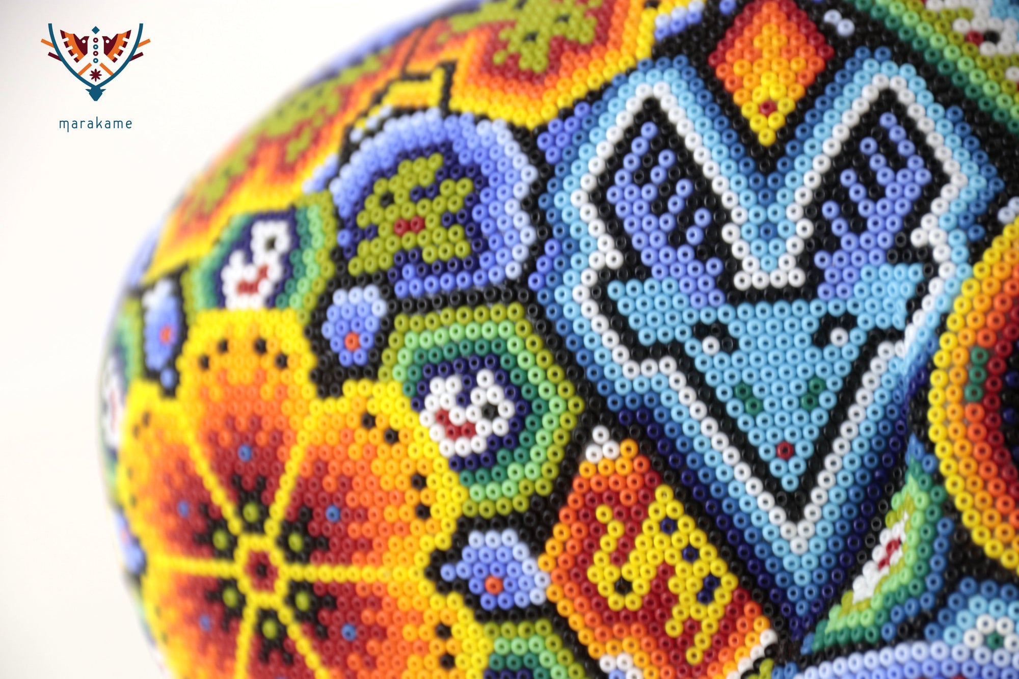 Calavera Huichol Mediana - Eyekame - El Venado del Sol Naciente