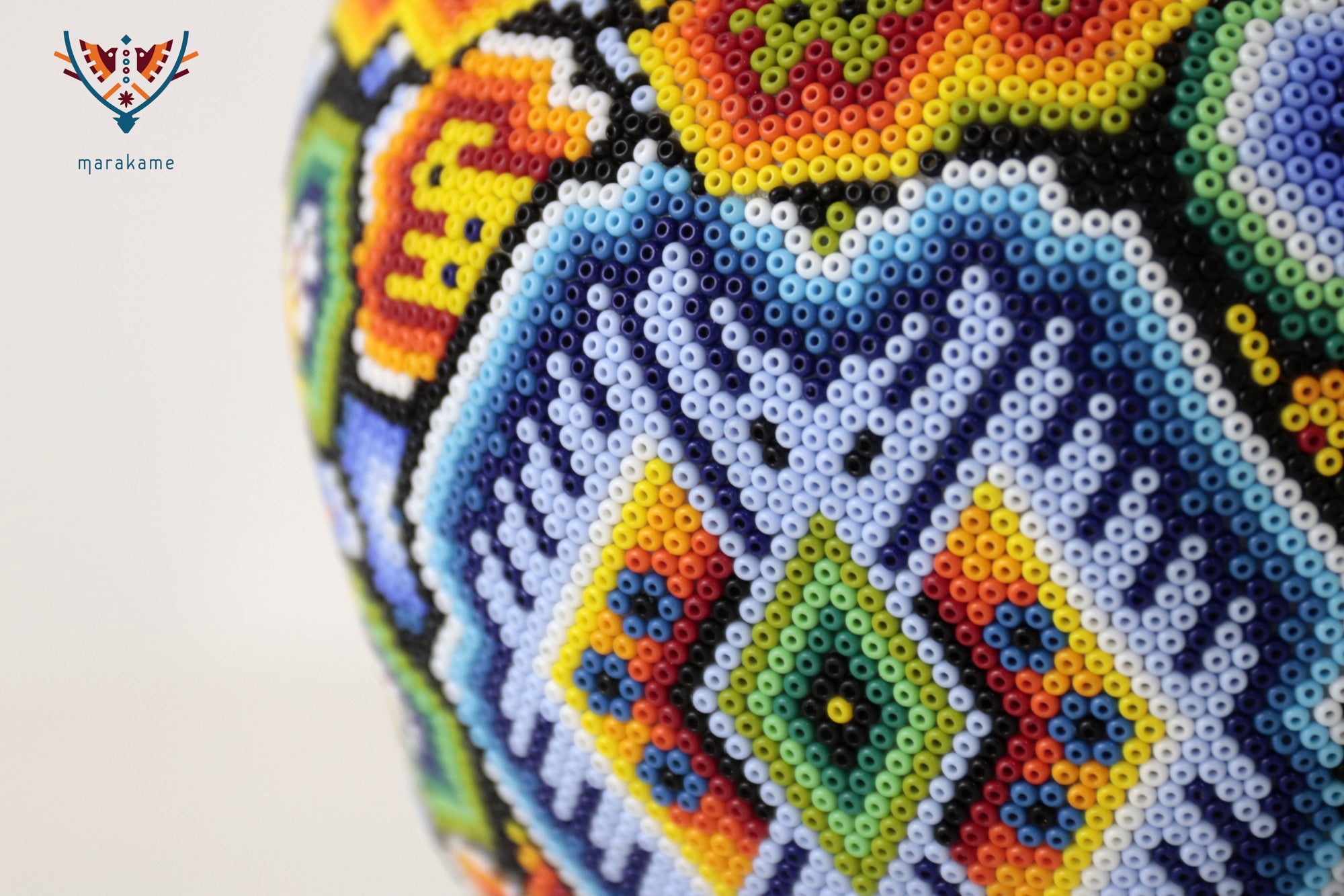 Calavera Huichol Mediana - Eyekame - El Venado del Sol Naciente