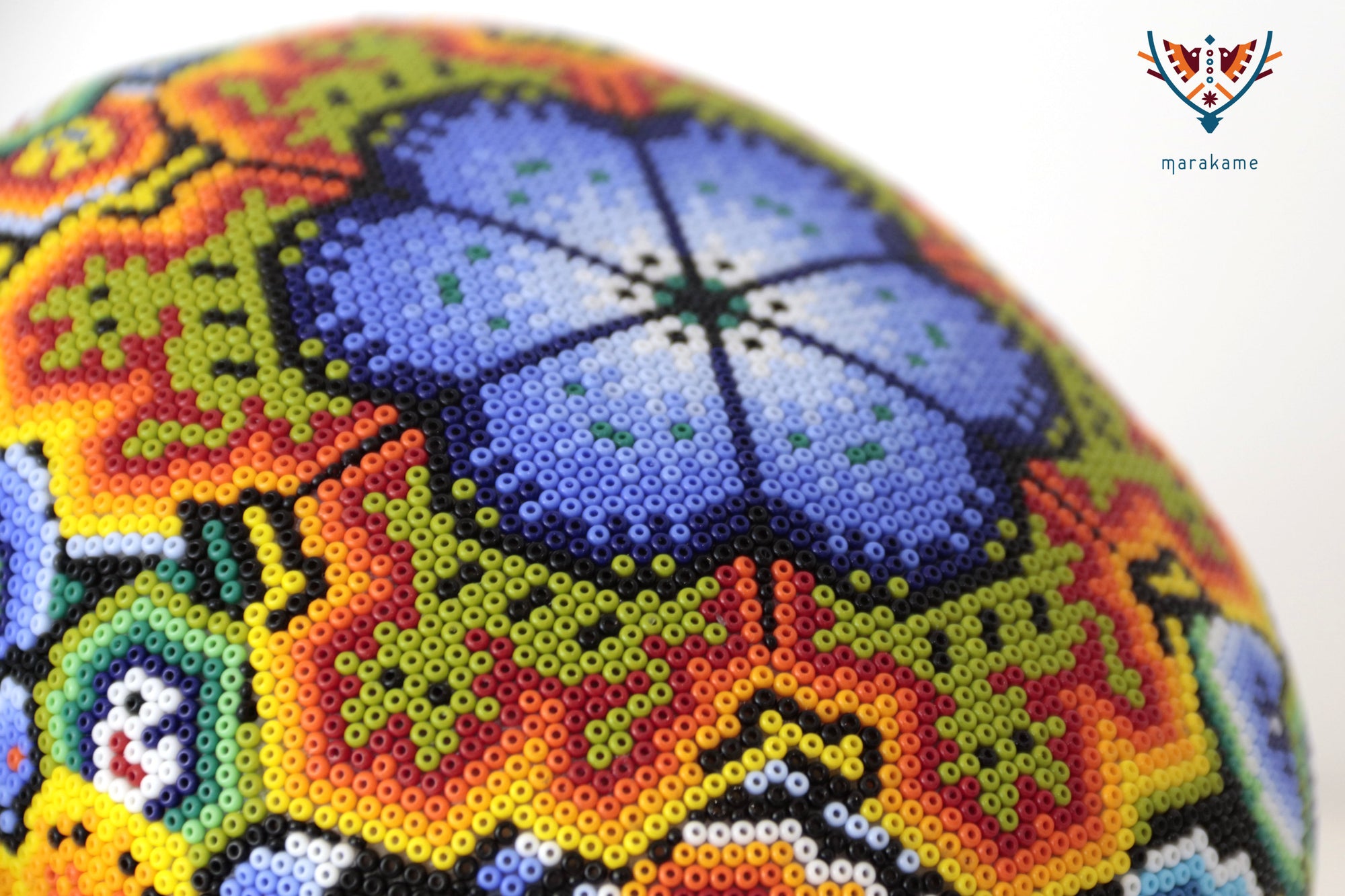 Calavera Huichol Mediana - Eyekame - El Venado del Sol Naciente