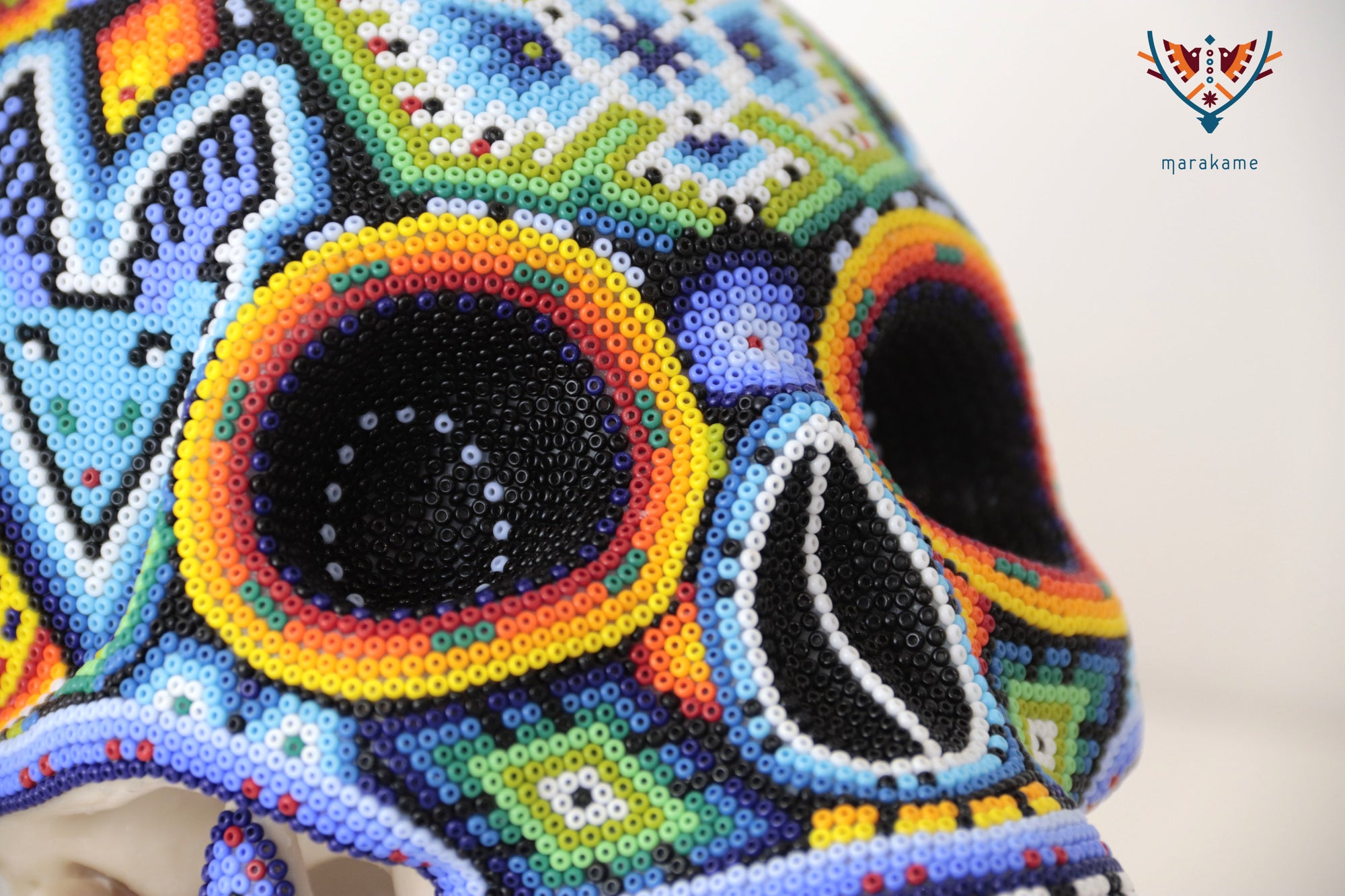 Calavera Huichol Mediana - Eyekame - El Venado del Sol Naciente