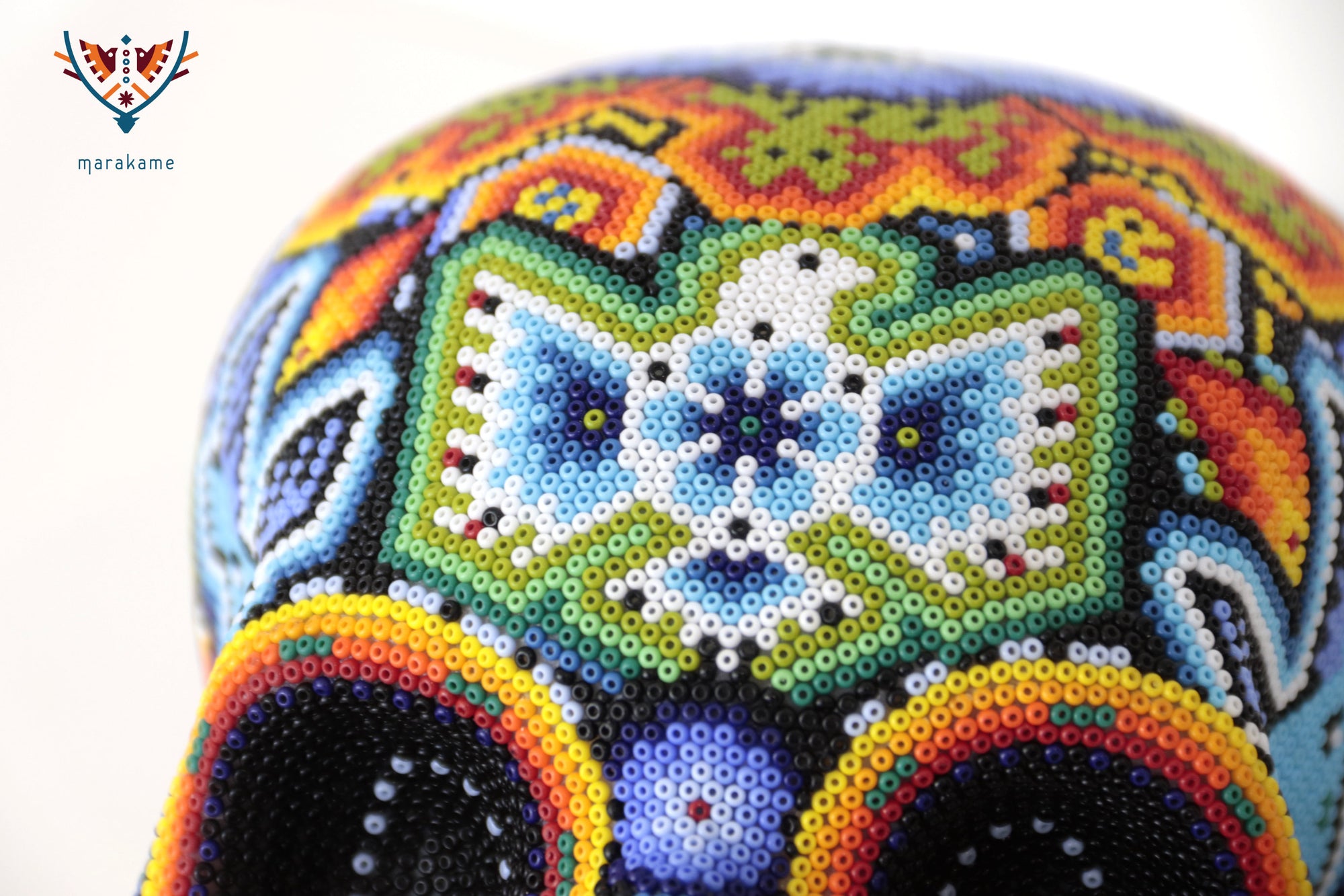 Calavera Huichol Mediana - Eyekame - El Venado del Sol Naciente