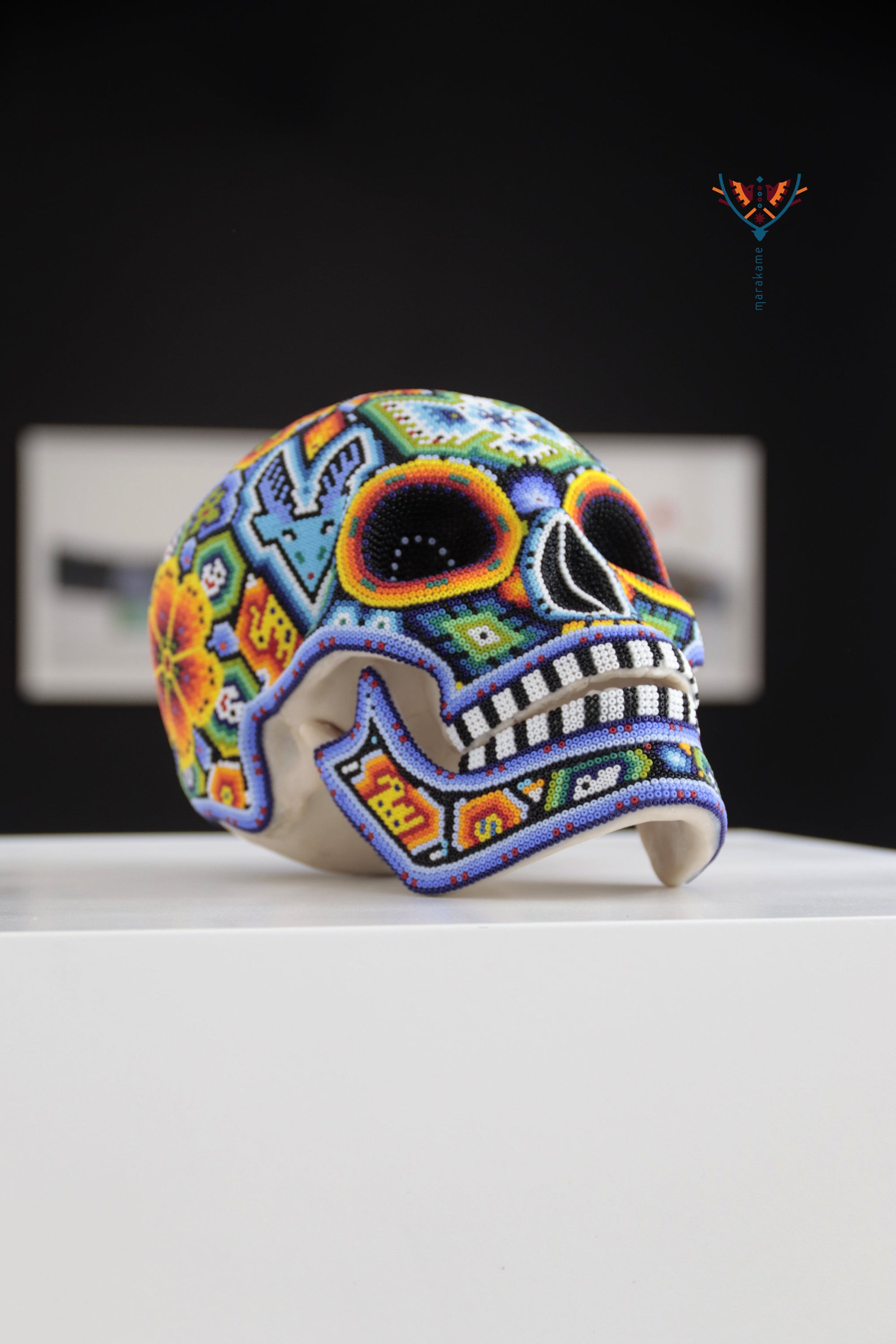 Calavera Huichol Mediana - Eyekame - El Venado del Sol Naciente