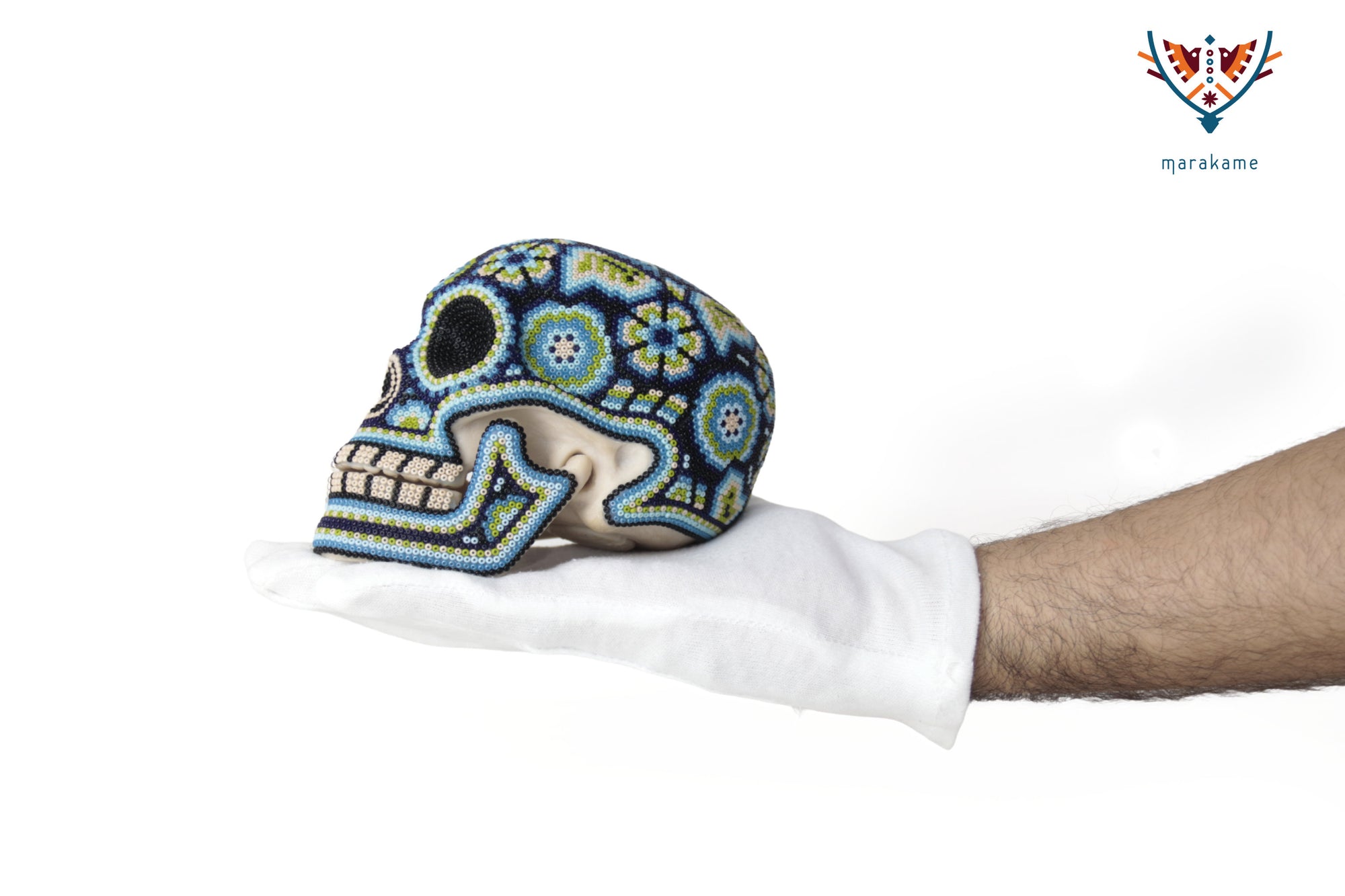 Calavera Huichol Mediana – Eyekame – Jardín del Cielo