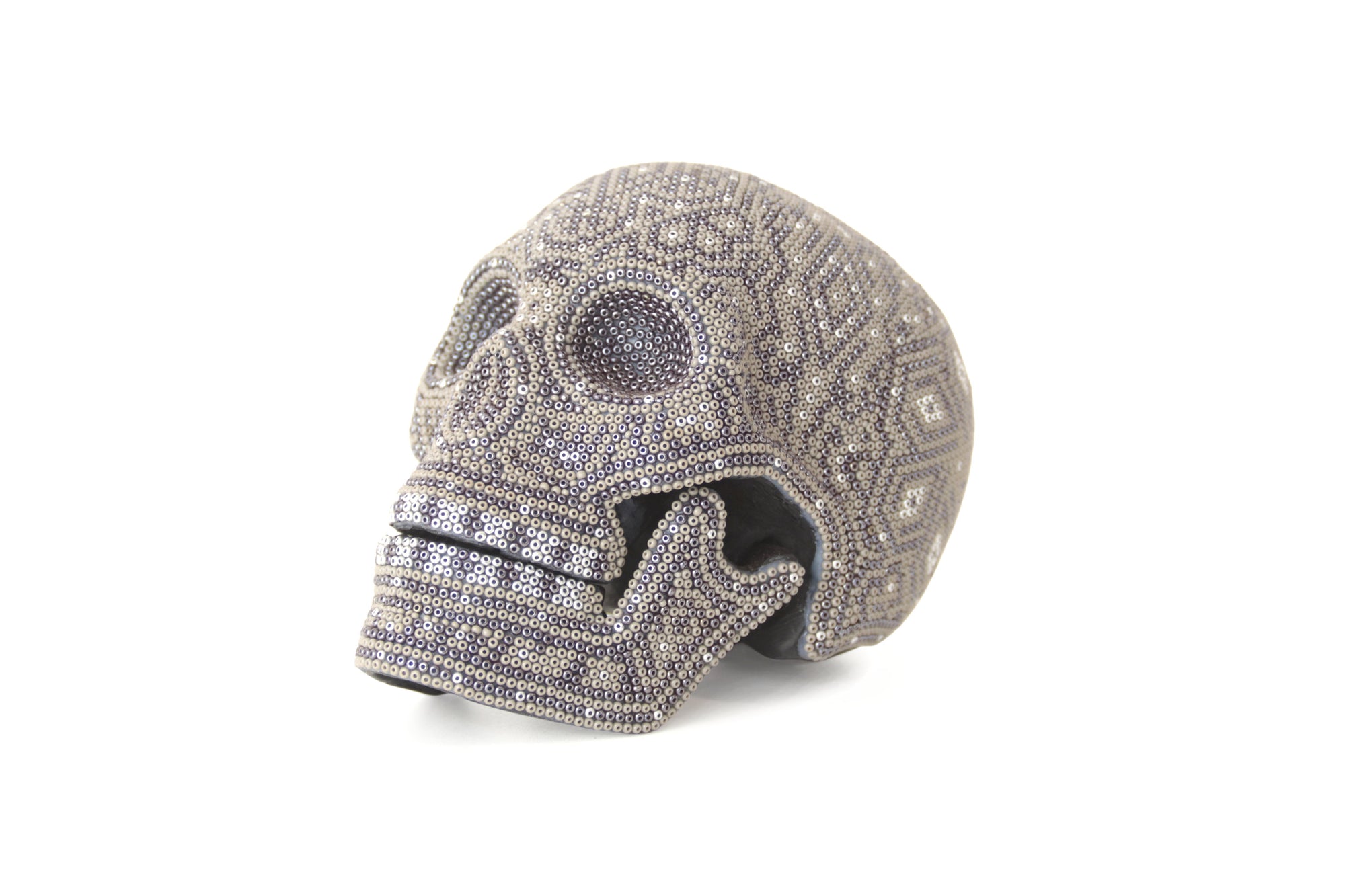 Calavera Huichol Mediana - Eyekame - Plata Ancestral