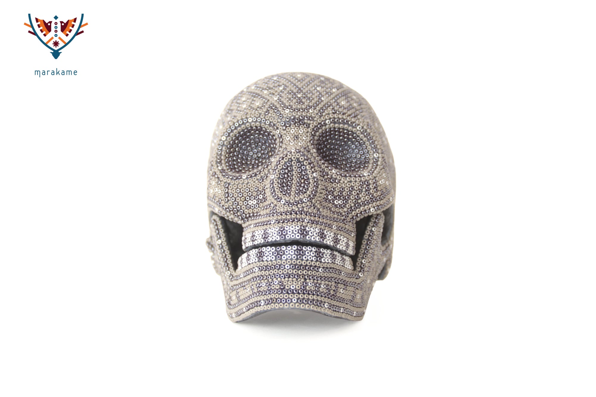 Calavera Huichol Mediana - Eyekame - Plata Ancestral