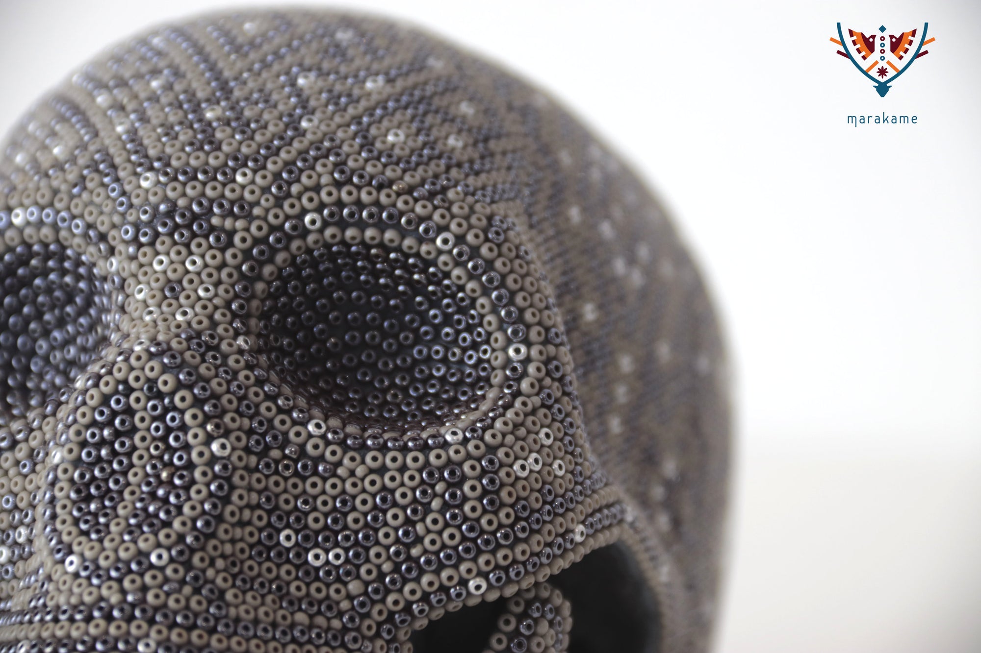 Calavera Huichol Mediana - Eyekame - Plata Ancestral