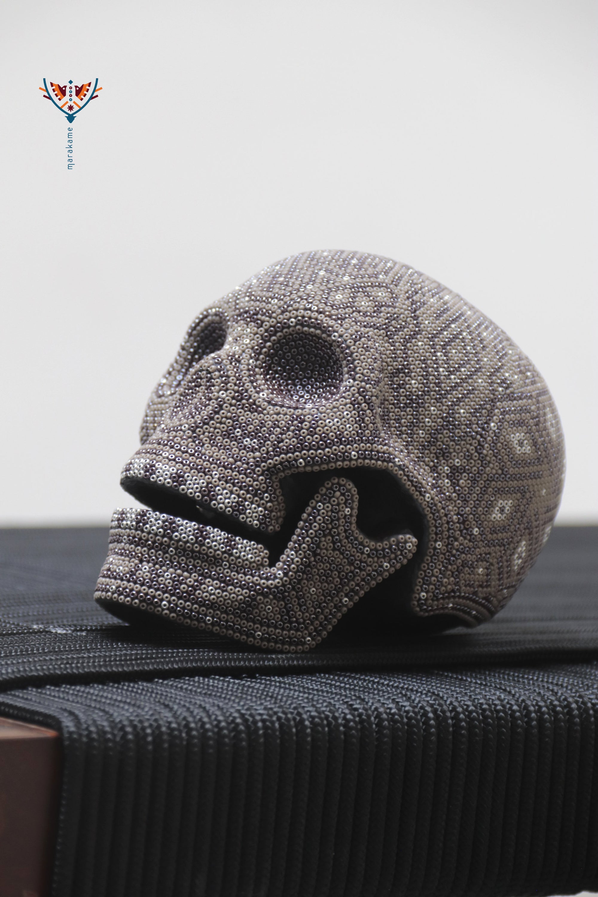 Calavera Huichol Mediana - Eyekame - Plata Ancestral