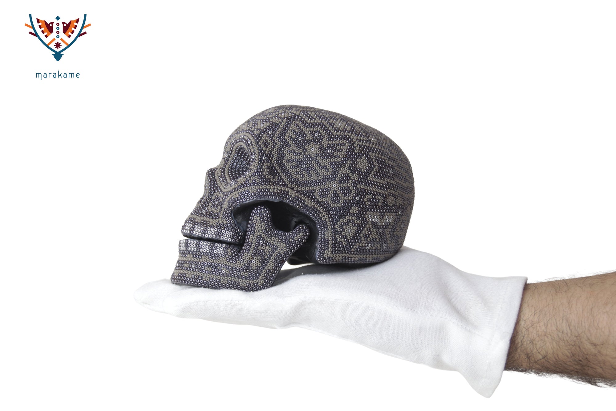 Calavera Huichol Mediana - Eyekame - Espiral del Silencio