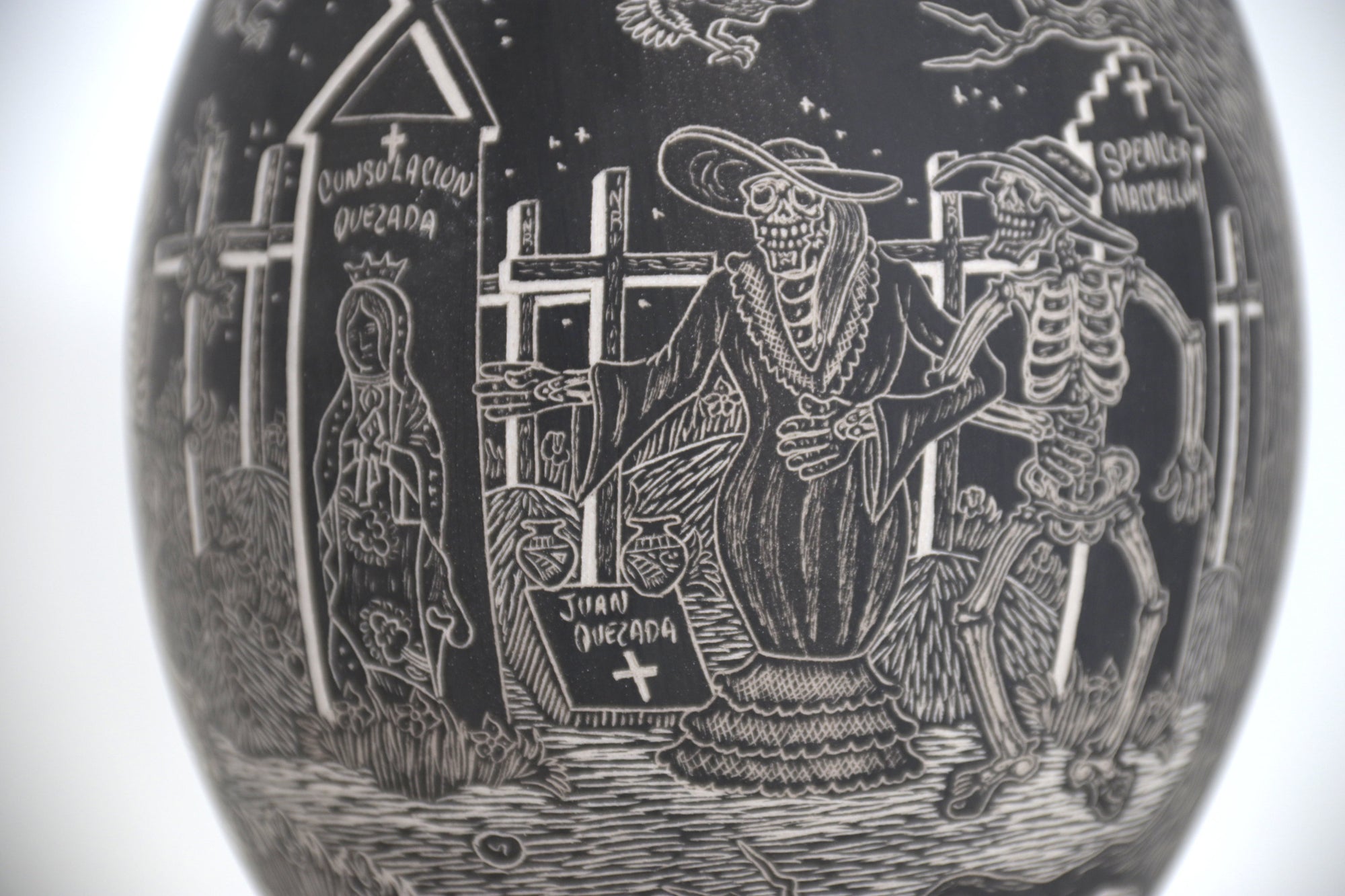 Cerámica de Mata Ortiz - Recuerdo Nocturno - Día de muertos