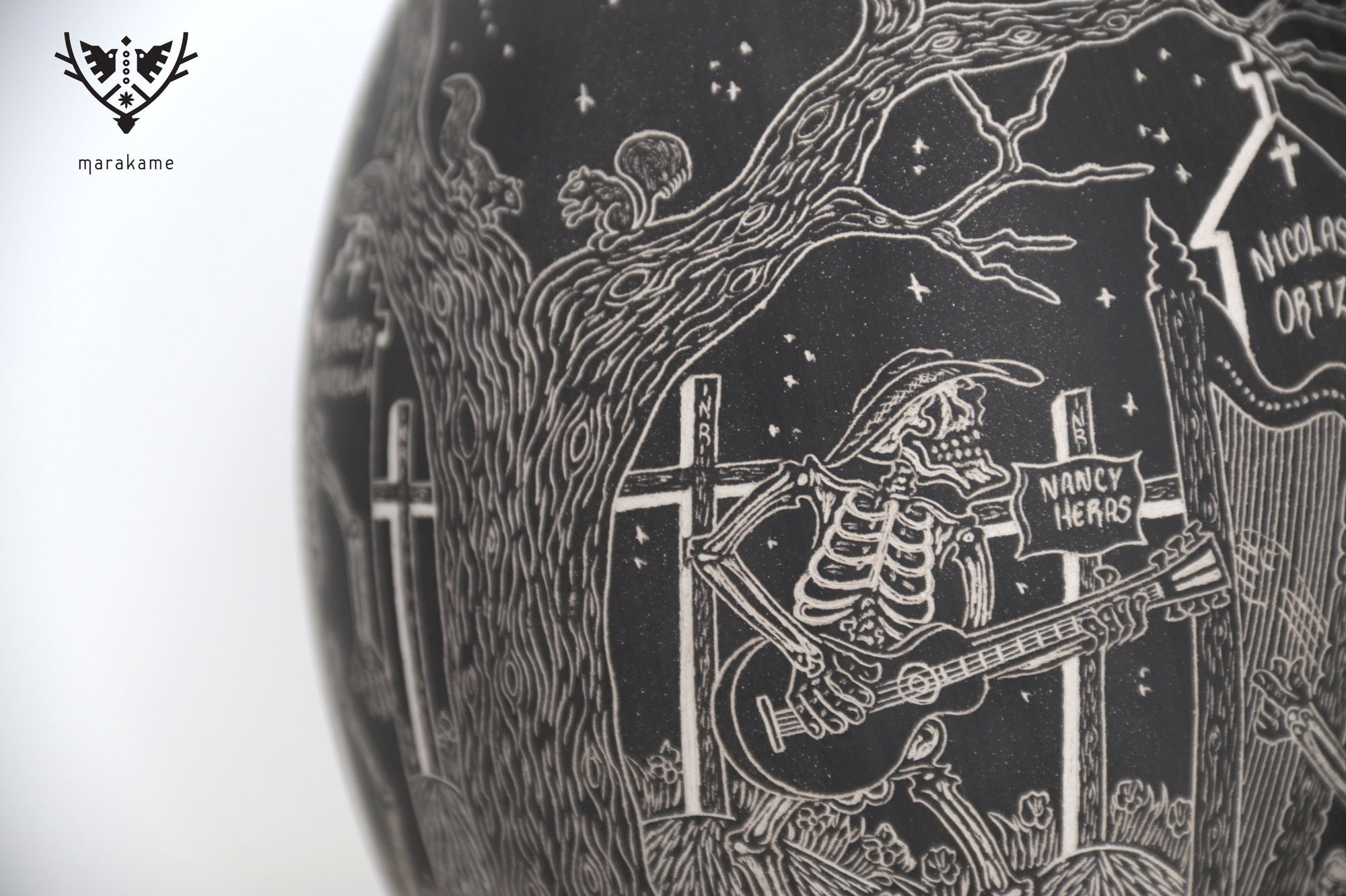 Cerámica de Mata Ortiz - Recuerdo Nocturno - Día de muertos