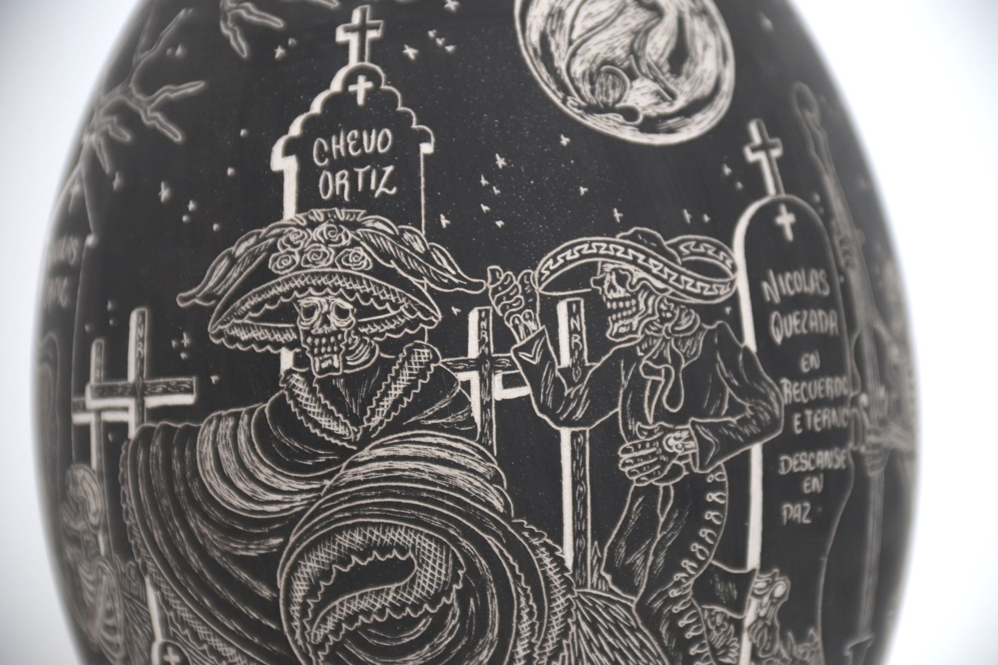 Cerámica de Mata Ortiz - Recuerdo Nocturno - Día de muertos