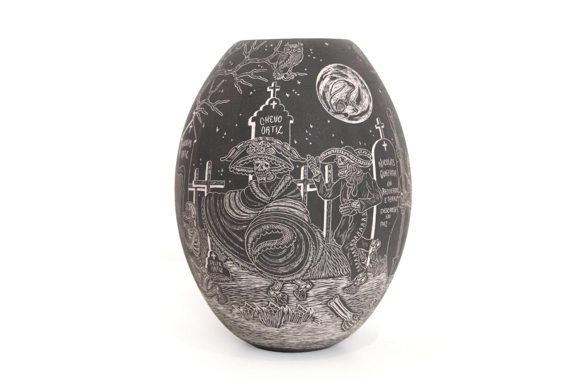 Cerámica de Mata Ortiz - Recuerdo Nocturno - Día de muertos