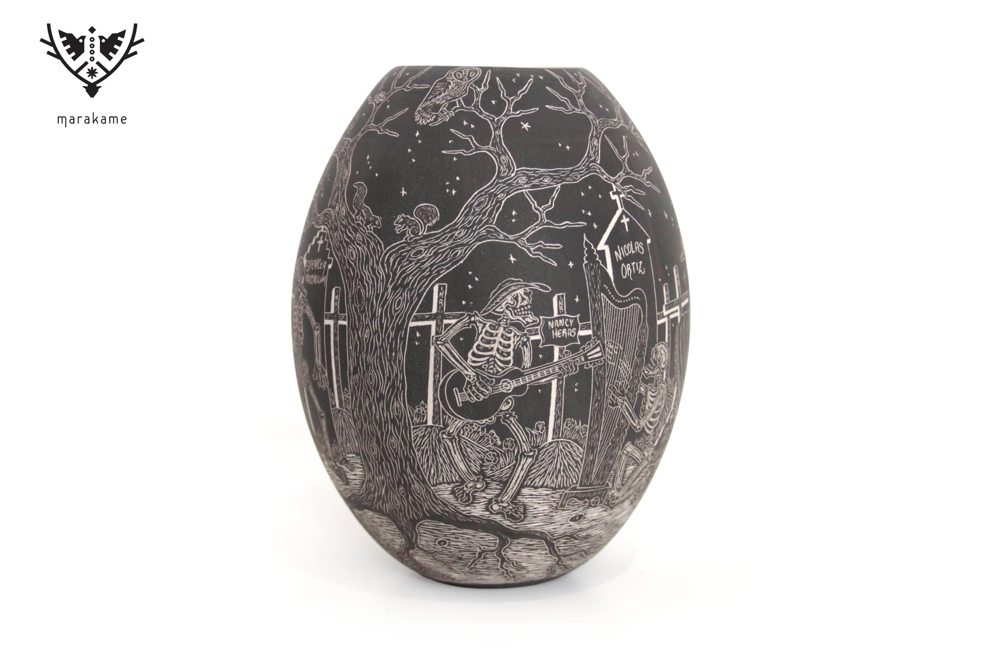 Cerámica de Mata Ortiz - Recuerdo Nocturno - Día de muertos