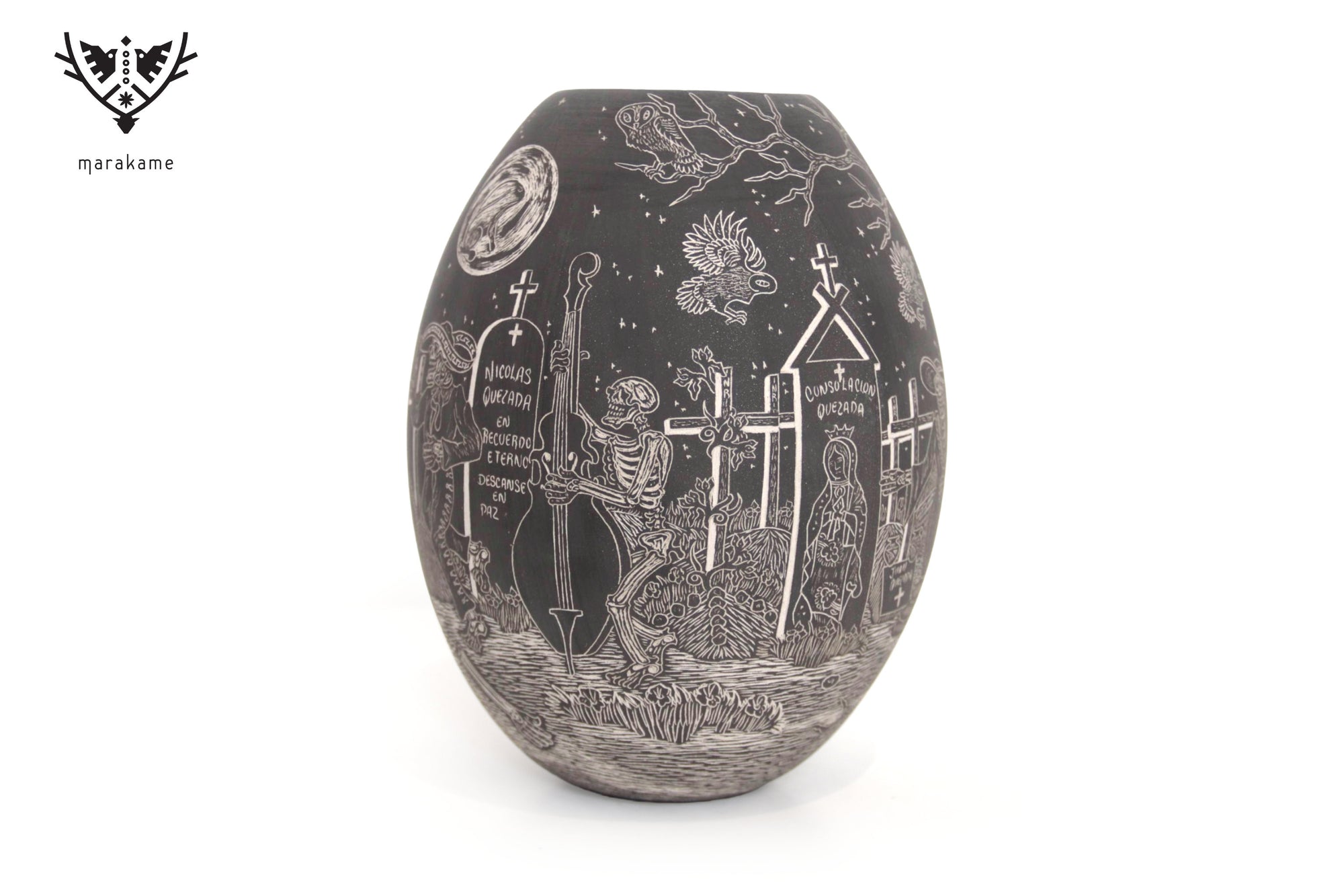 Cerámica de Mata Ortiz - Recuerdo Nocturno - Día de muertos