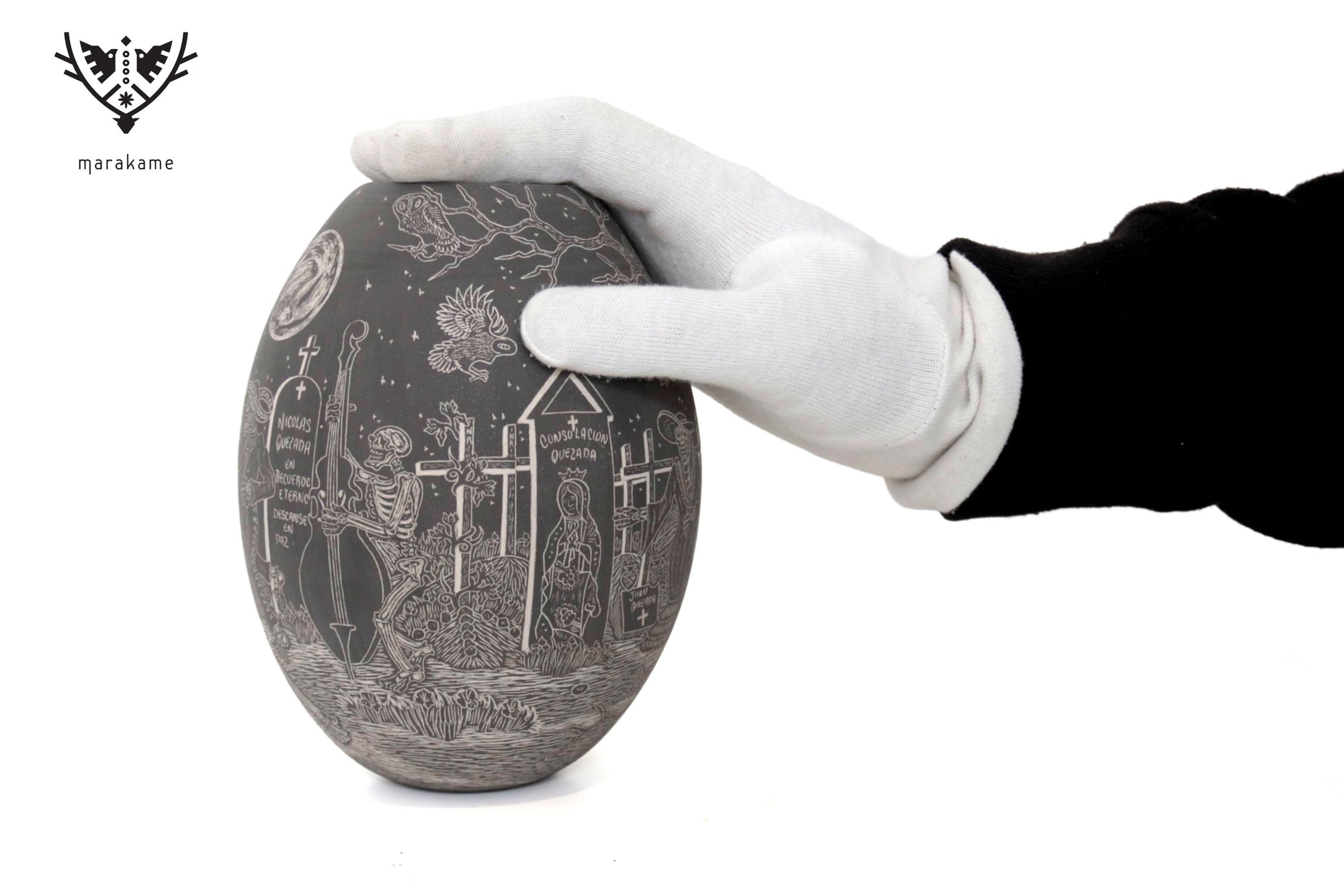 Cerámica de Mata Ortiz - Recuerdo Nocturno - Día de muertos