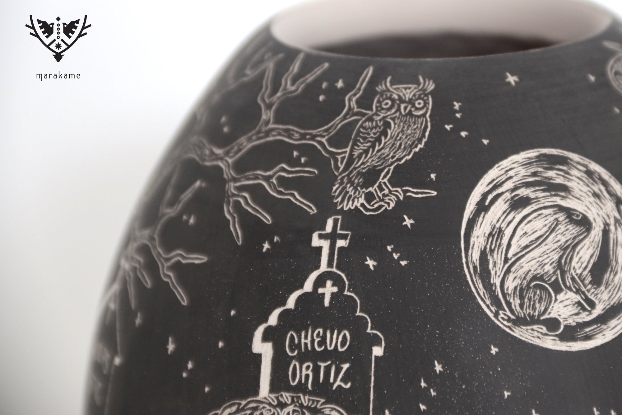 Cerámica de Mata Ortiz - Recuerdo Nocturno - Día de muertos