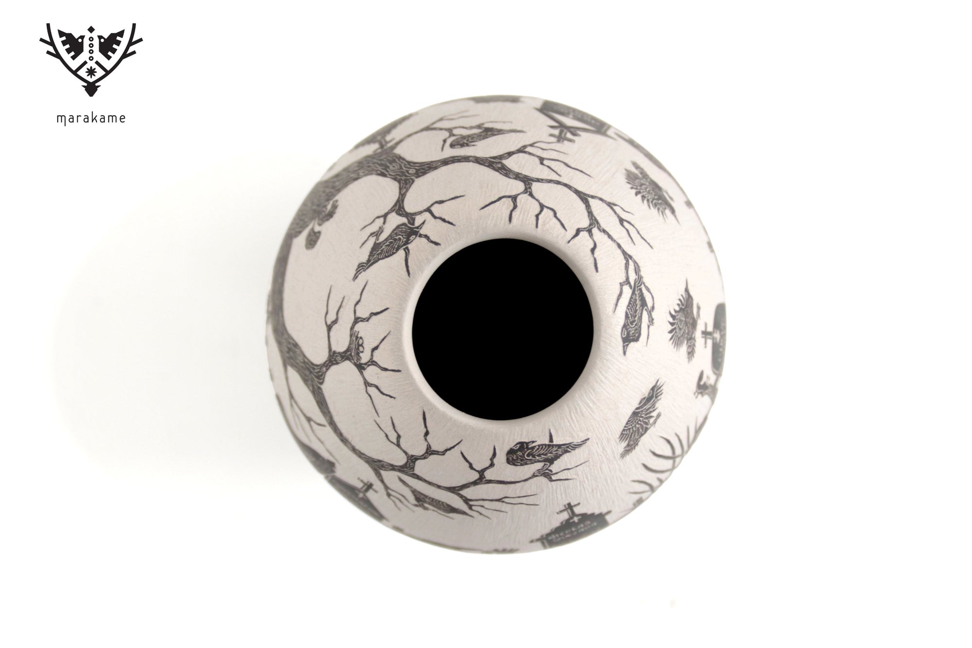 Cerámica de Mata Ortiz - Panteón con Calaveras - Día de muertos