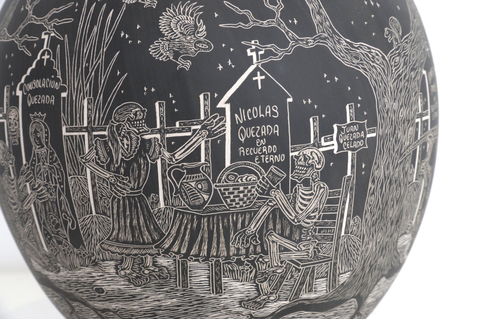 Cerámica de Mata Ortiz - Jinete del Más Allá - Día de muertos