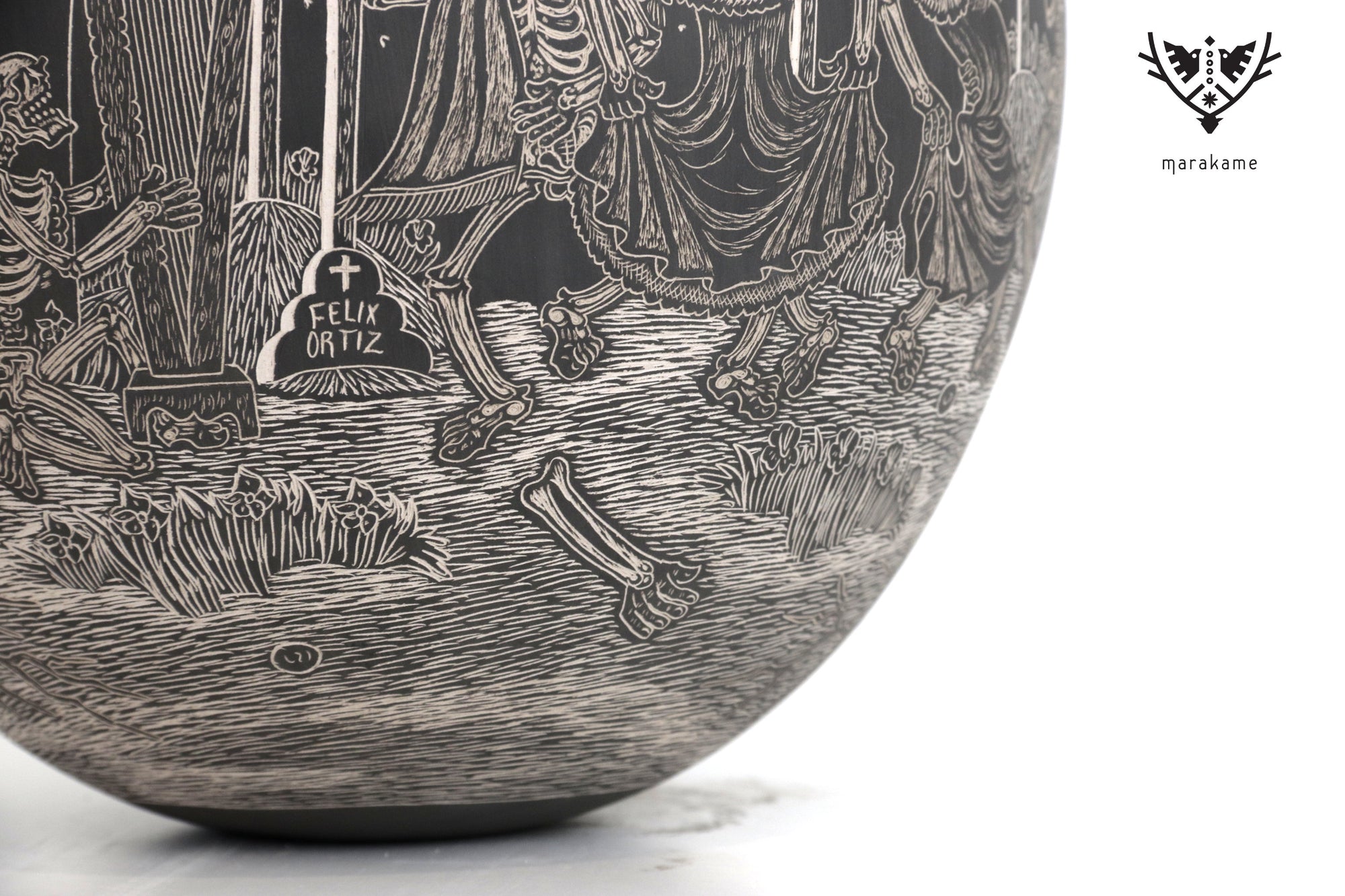 Cerámica de Mata Ortiz - Jinete del Más Allá - Día de muertos