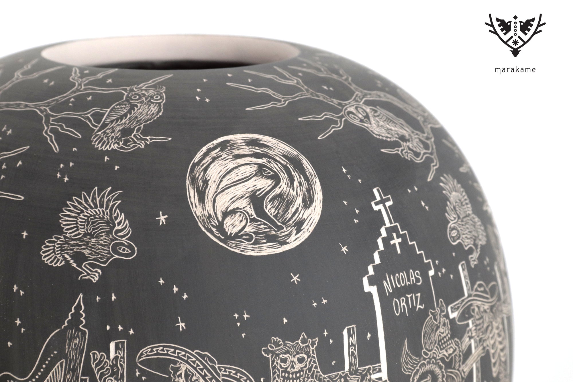 Cerámica de Mata Ortiz - Jinete del Más Allá - Día de muertos