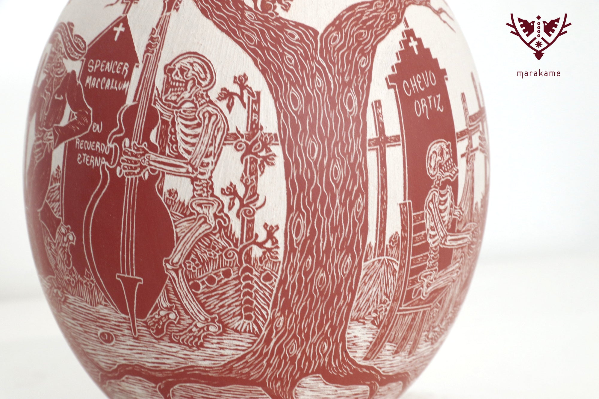 Mata Ortiz Ceramics - Mariachi Calavera - Day of the Dead