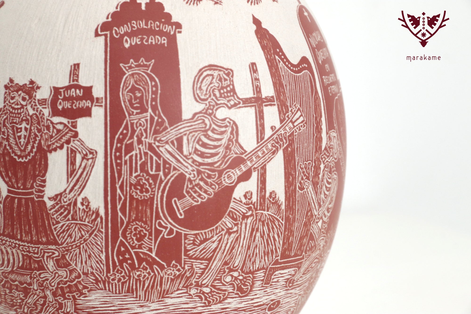 Mata Ortiz Ceramics - Mariachi Calavera - Day of the Dead