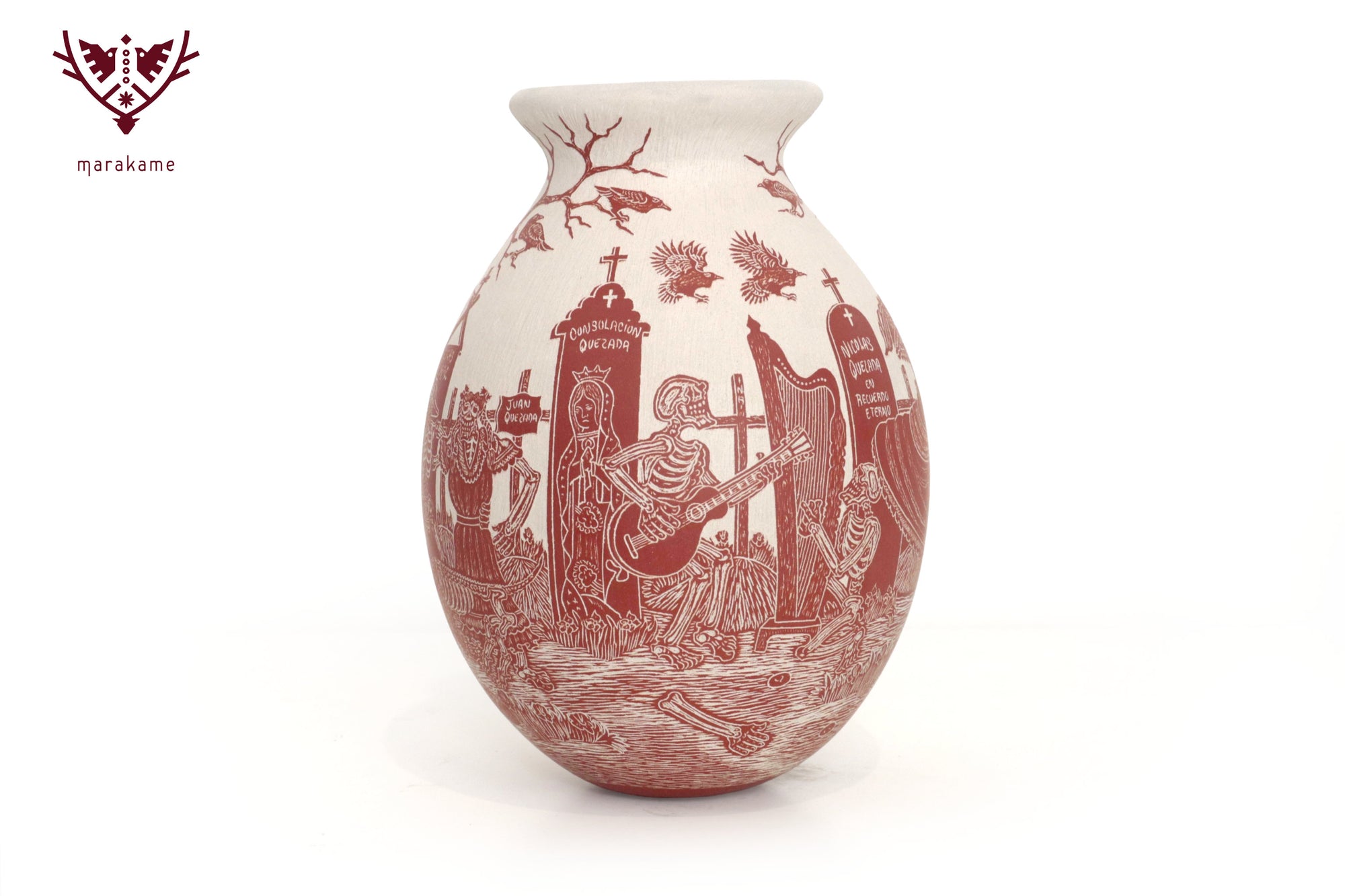 Mata Ortiz Ceramics - Mariachi Calavera - Day of the Dead