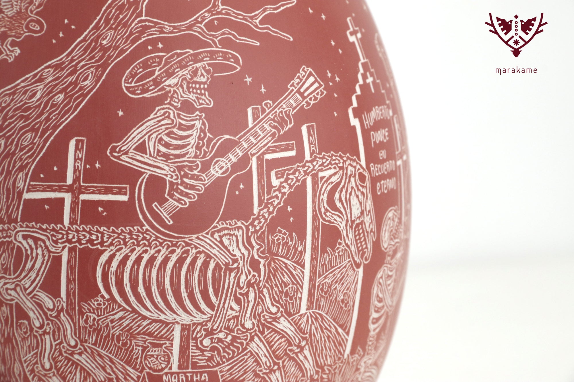 Mata Ortiz pottery – Night of the Rider – Day of the Dead