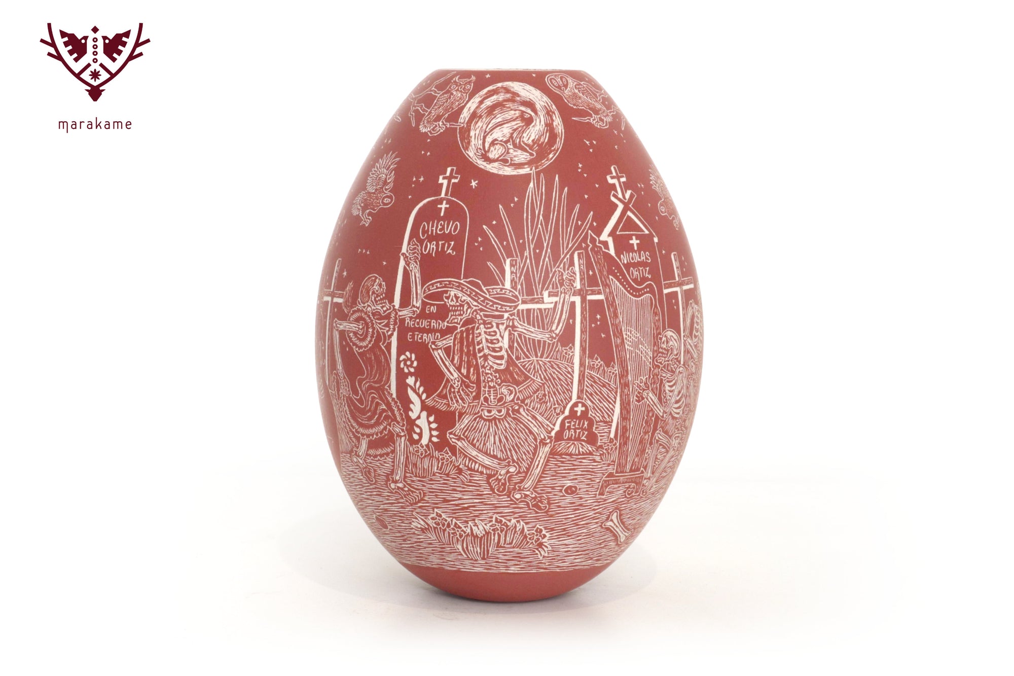 Mata Ortiz pottery – Night of the Rider – Day of the Dead