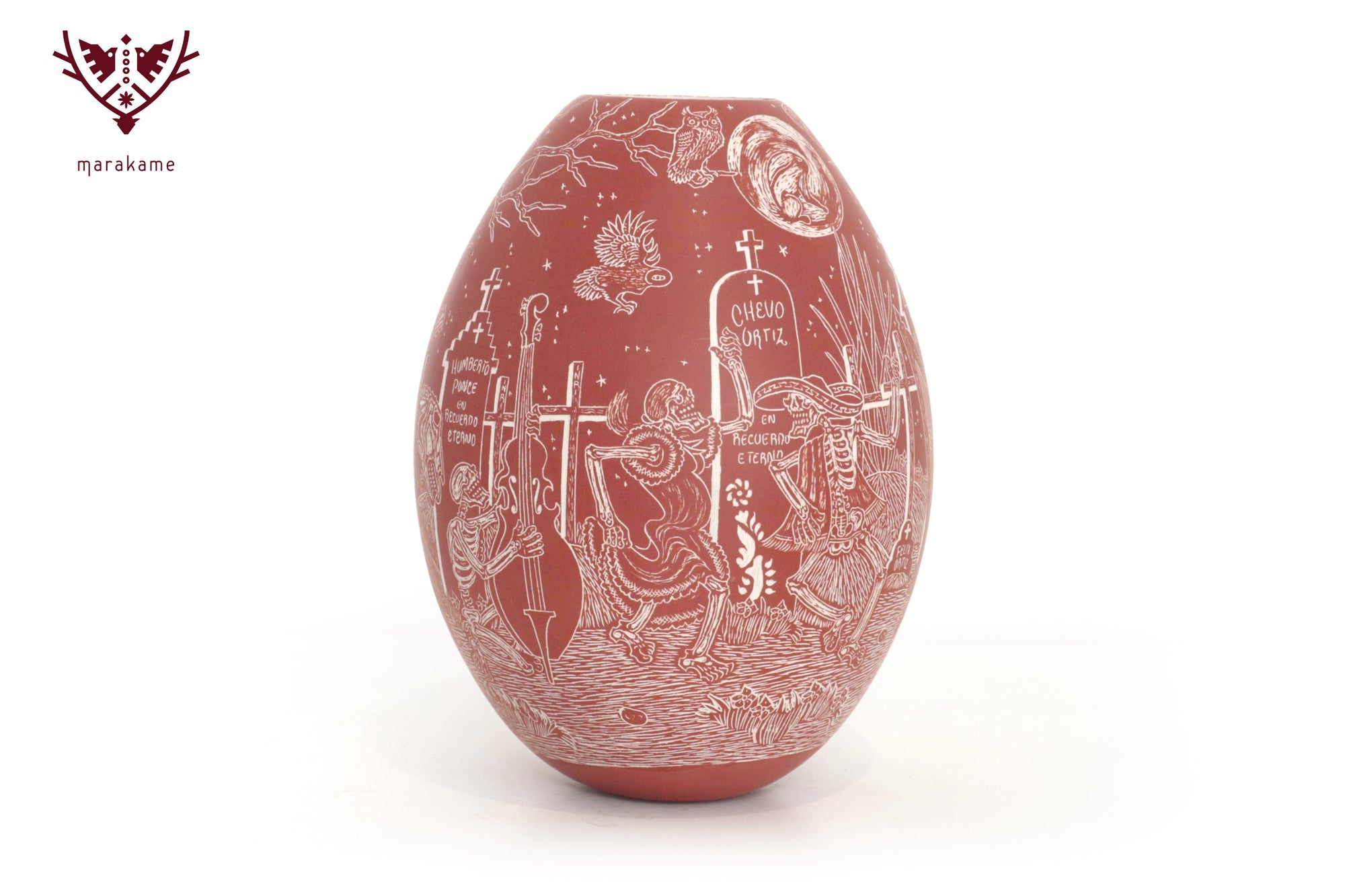 Mata Ortiz pottery – Night of the Rider – Day of the Dead