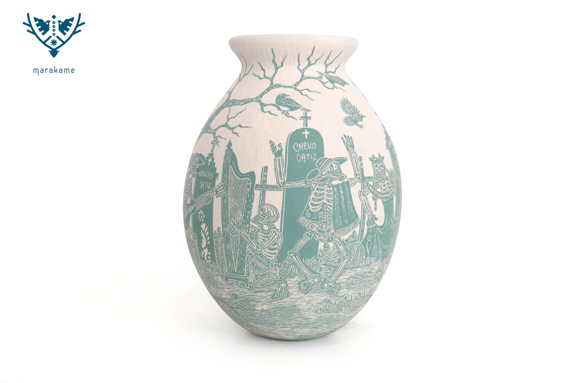 Mata Ortiz Pottery – Green Night in the Cemetery – Day of the Dead