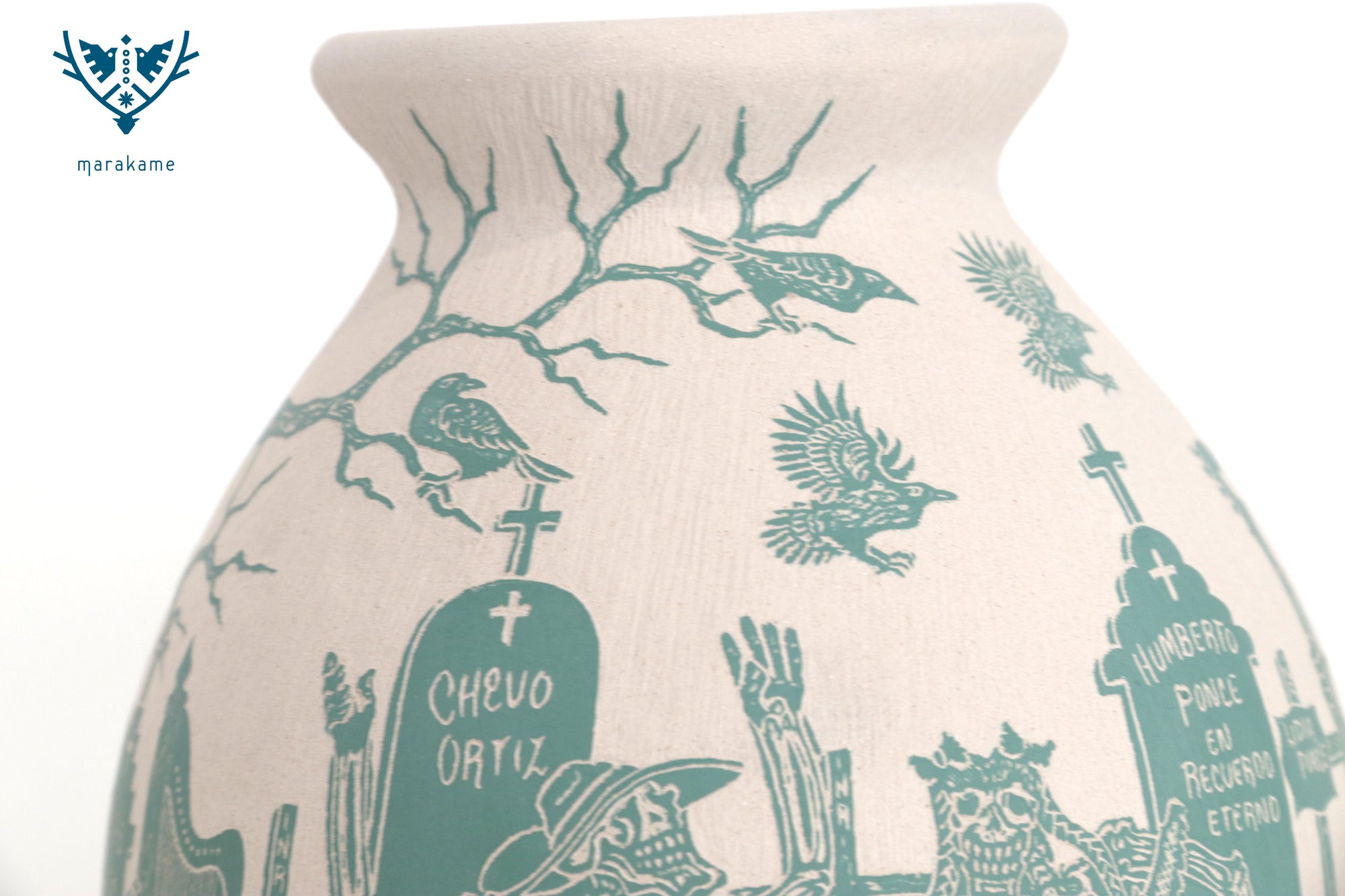 Mata Ortiz Pottery – Green Night in the Cemetery – Day of the Dead