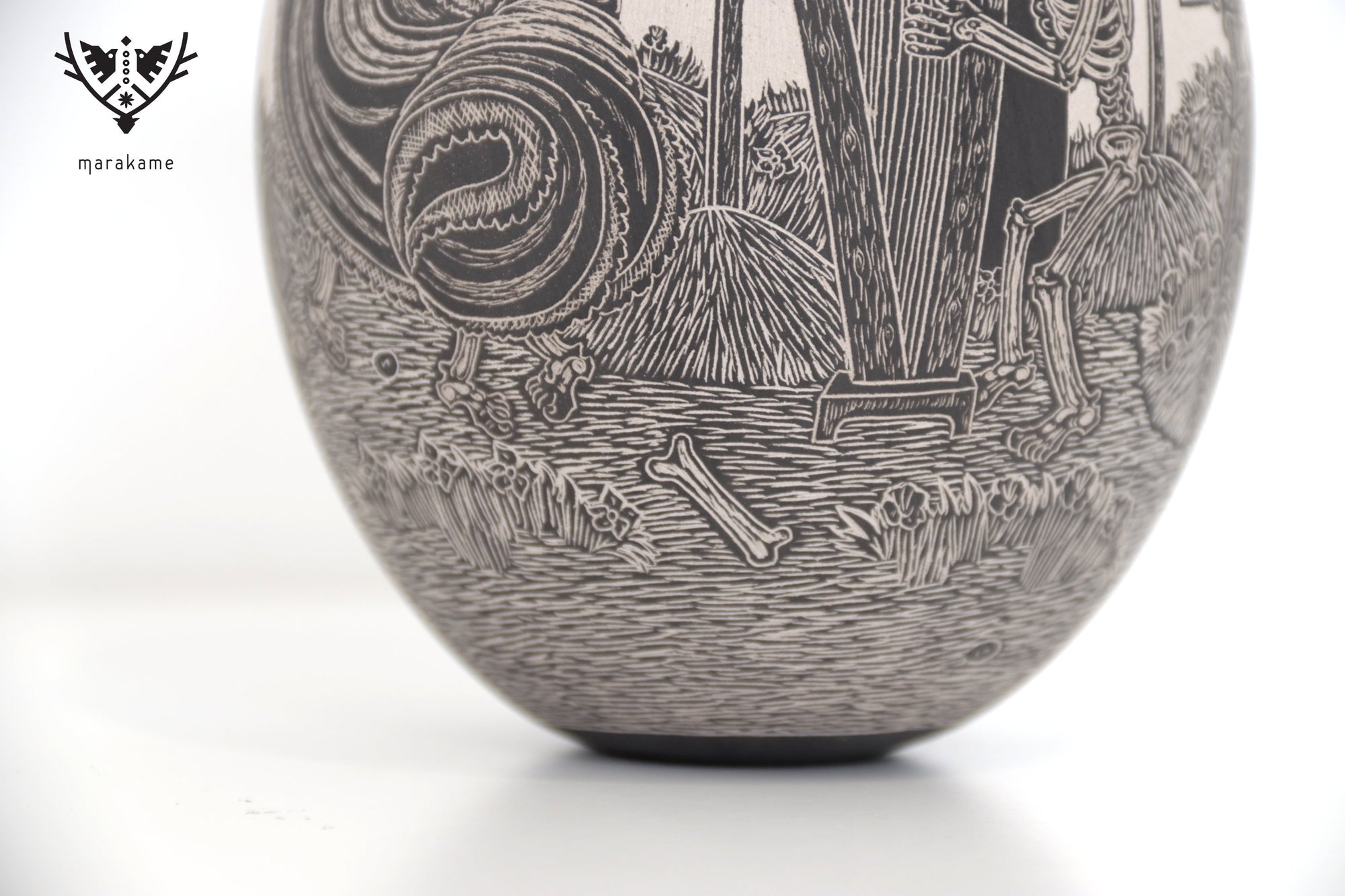 Cerámica de Mata Ortiz - Danza Silente Bajo la Luna - Día de muertos