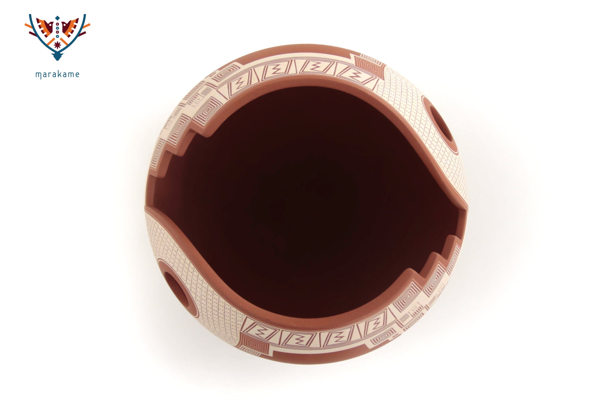 Cerámica de Mata Ortiz - Terracota de geometría perforada