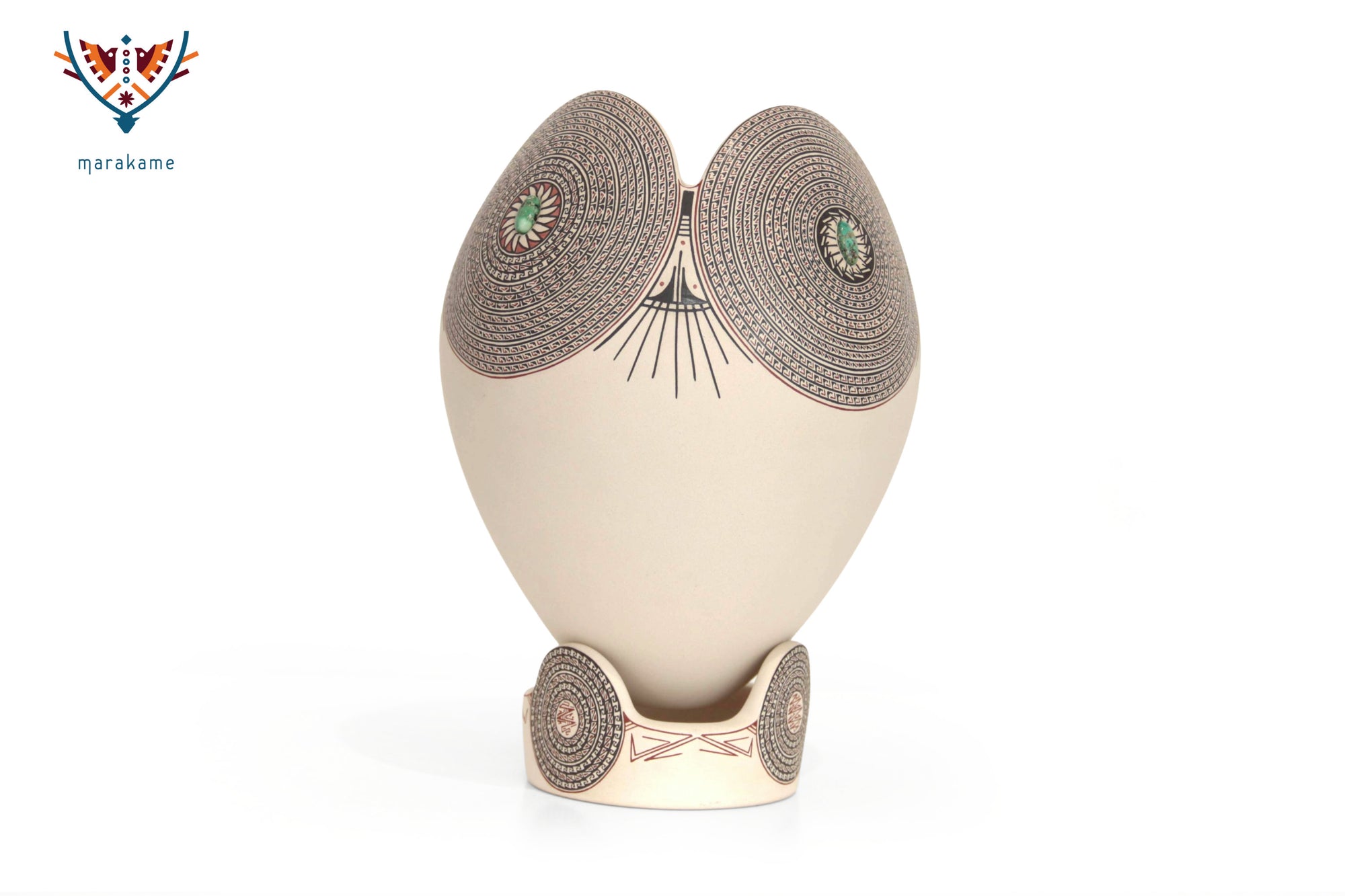 Ceramica de Mata Ortiz - Pintado fino y turquesas