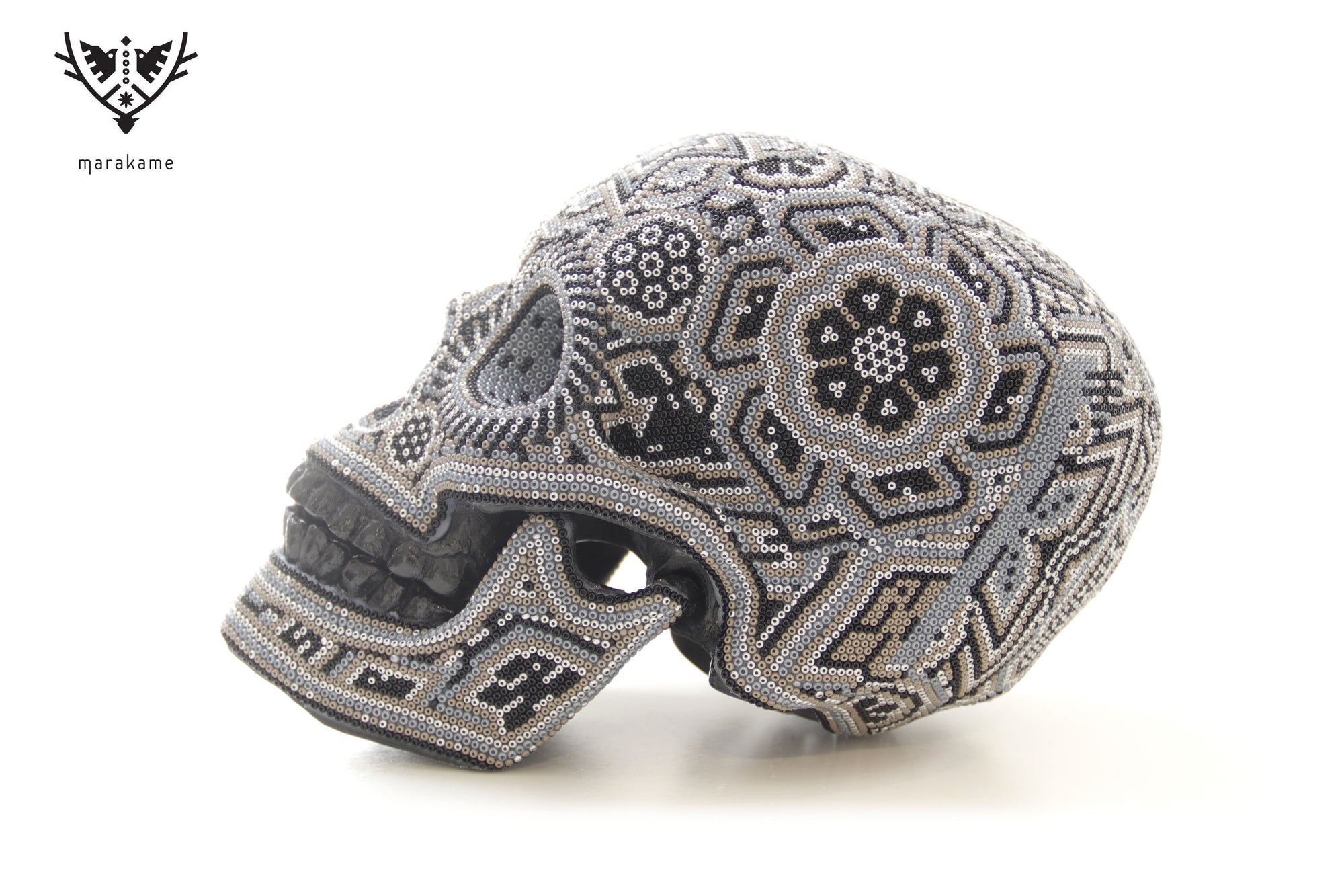 Cráneo huichol escala real - Calavera Hauxamanaka