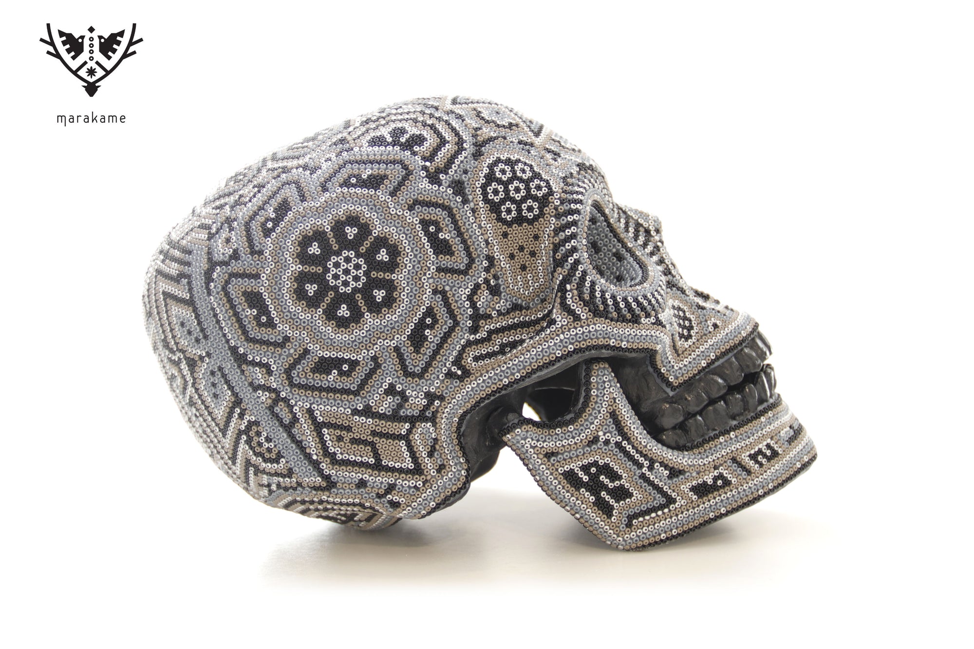 Cráneo huichol escala real - Calavera Hauxamanaka