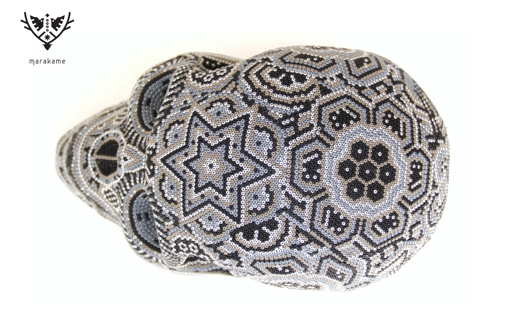 Cráneo huichol escala real - Calavera Hauxamanaka