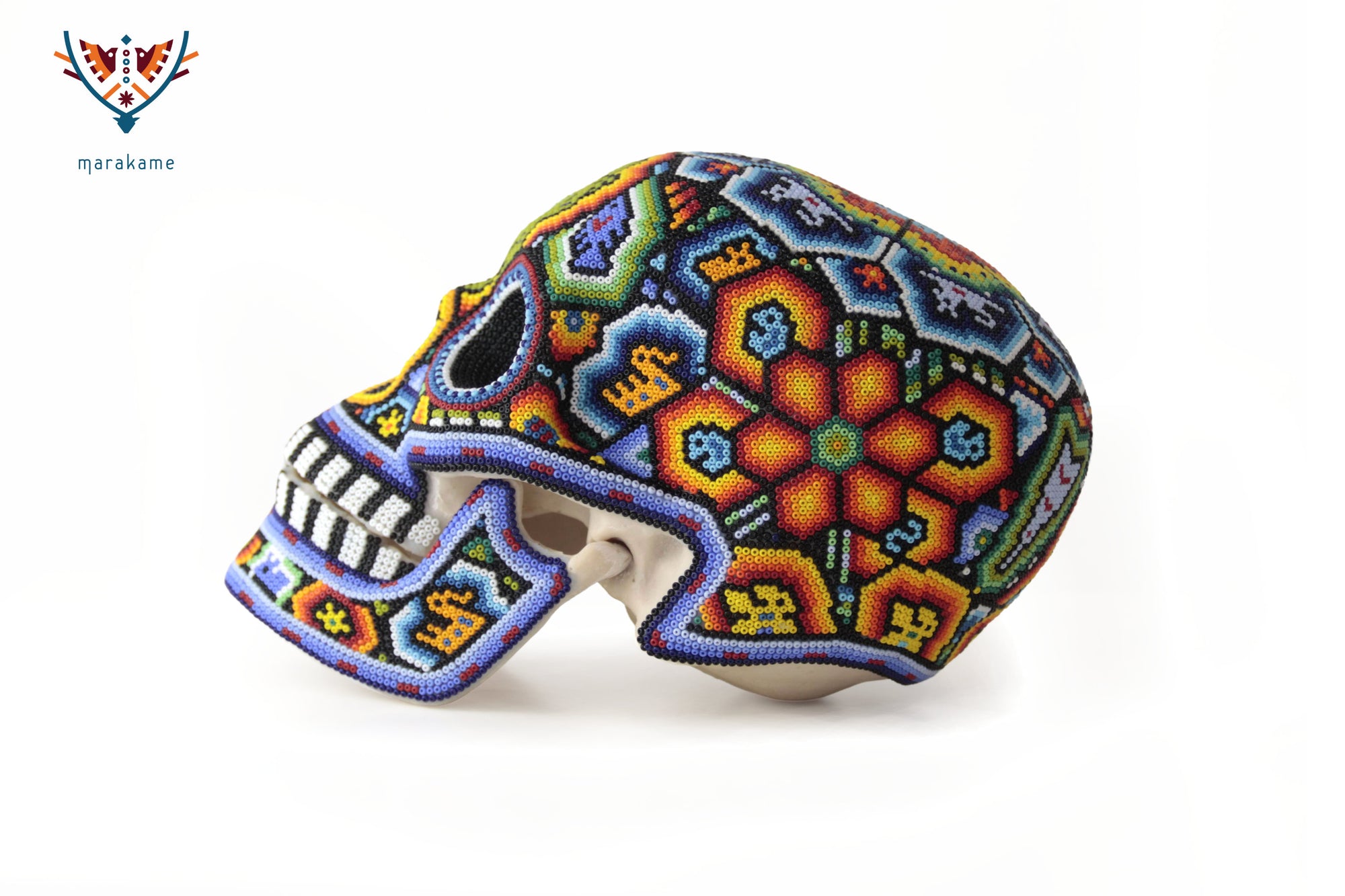 Calavera huichol escala real - Tikari