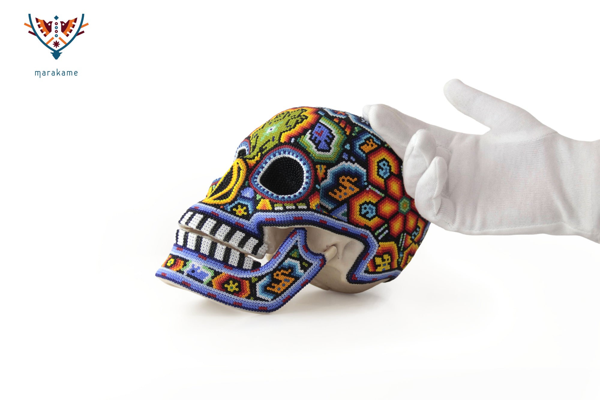 Calavera huichol escala real - Tikari