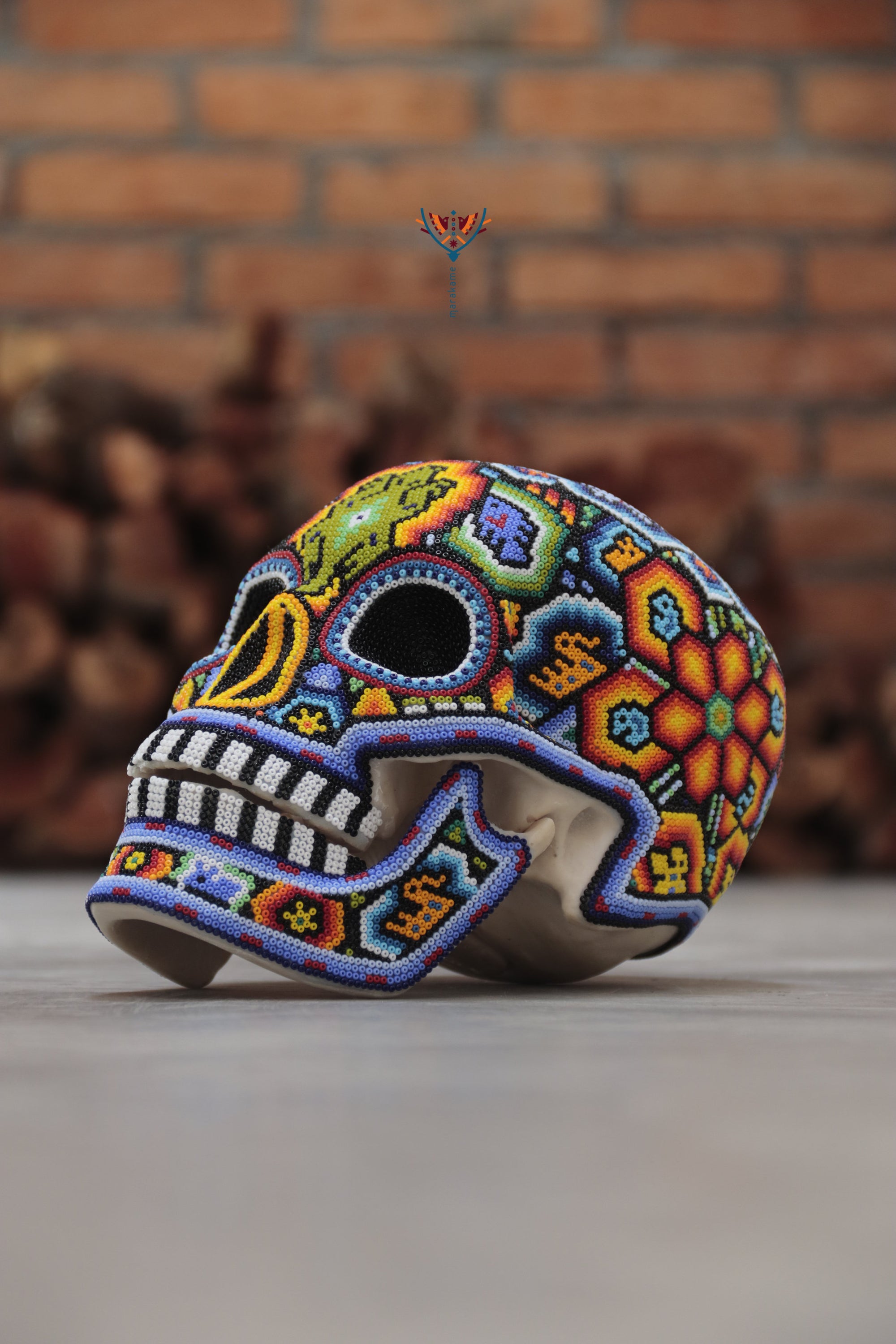 Calavera huichol escala real - Tikari