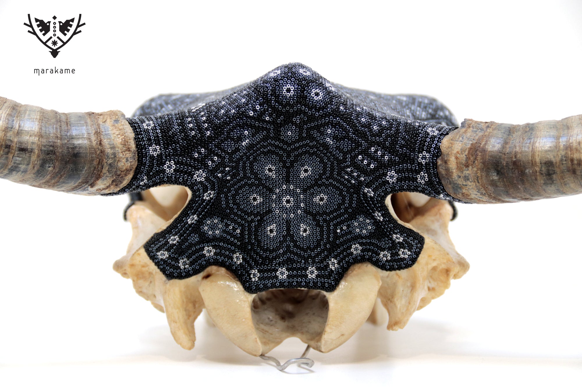 Kuhschädel Huichol Kunst - Hikuri