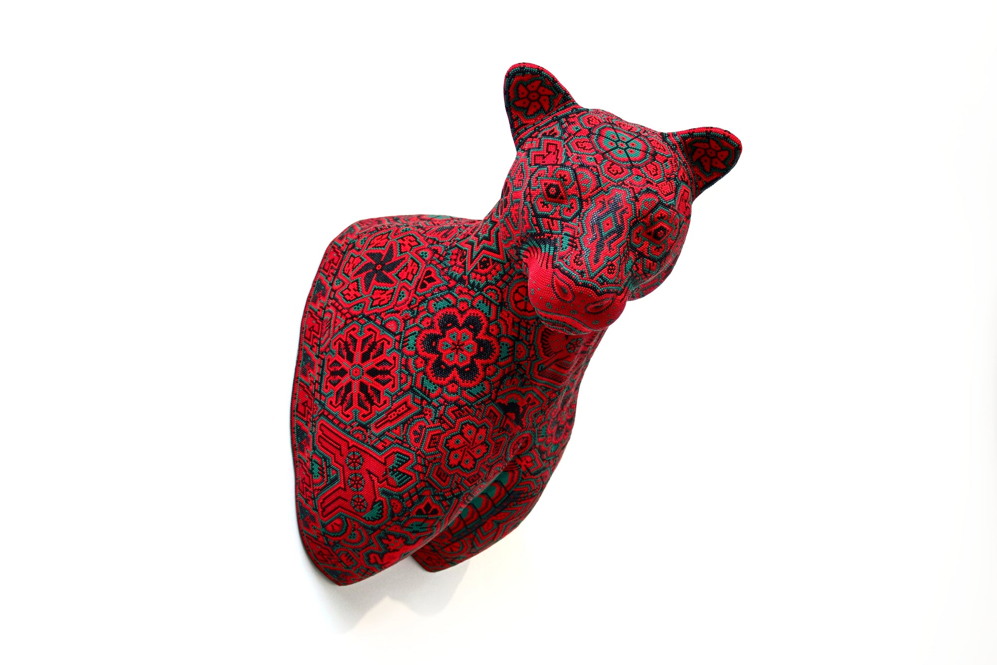 Escultura Arte Huichol - Busto de Puma - X+x+weri