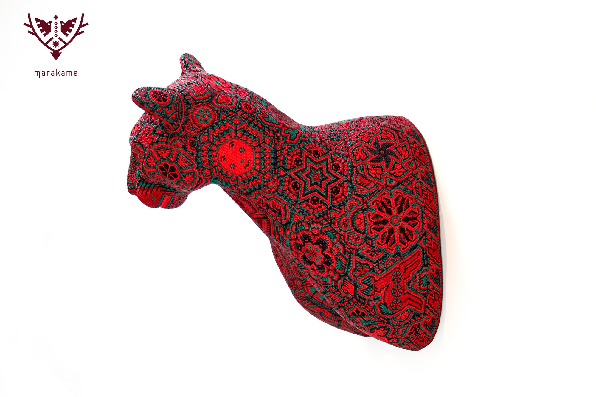 Escultura Arte Huichol - Busto de Puma - X+x+weri