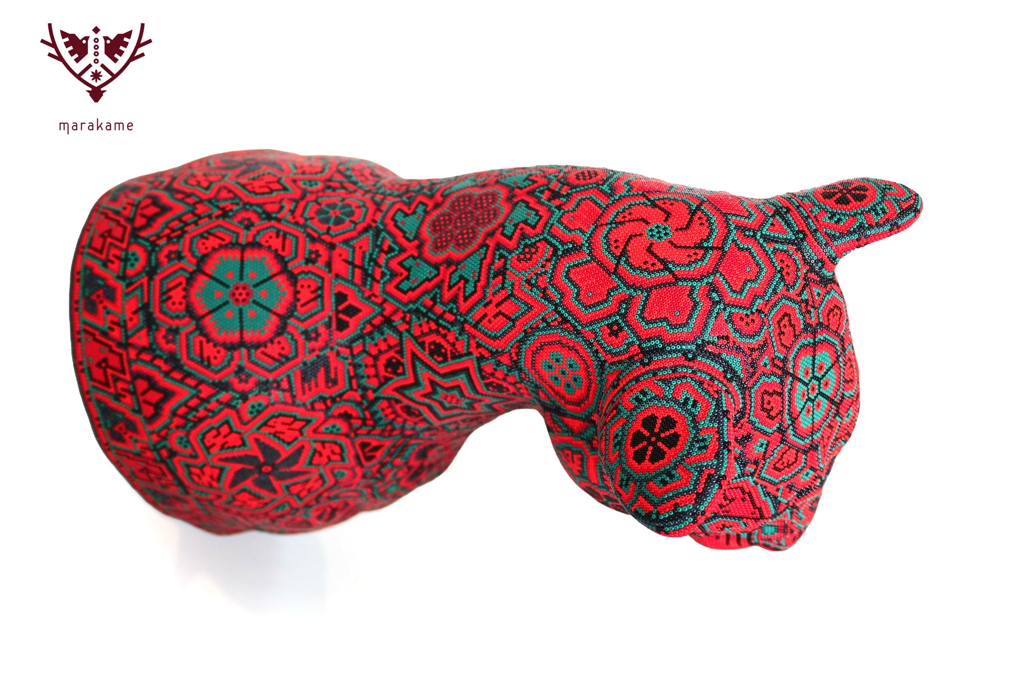 Escultura Arte Huichol - Busto de Puma - X+x+weri