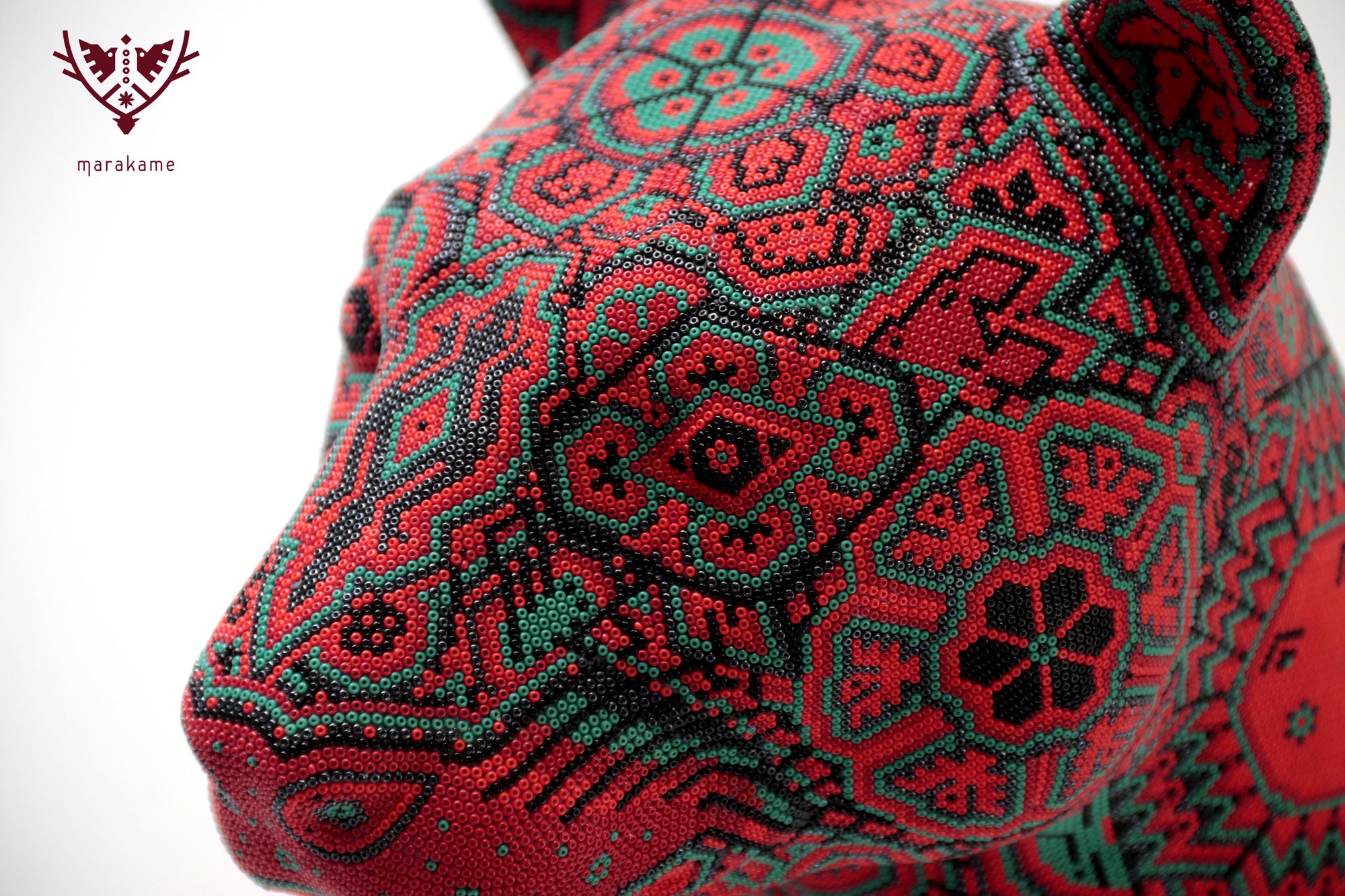 Escultura Arte Huichol - Busto de Puma - X+x+weri