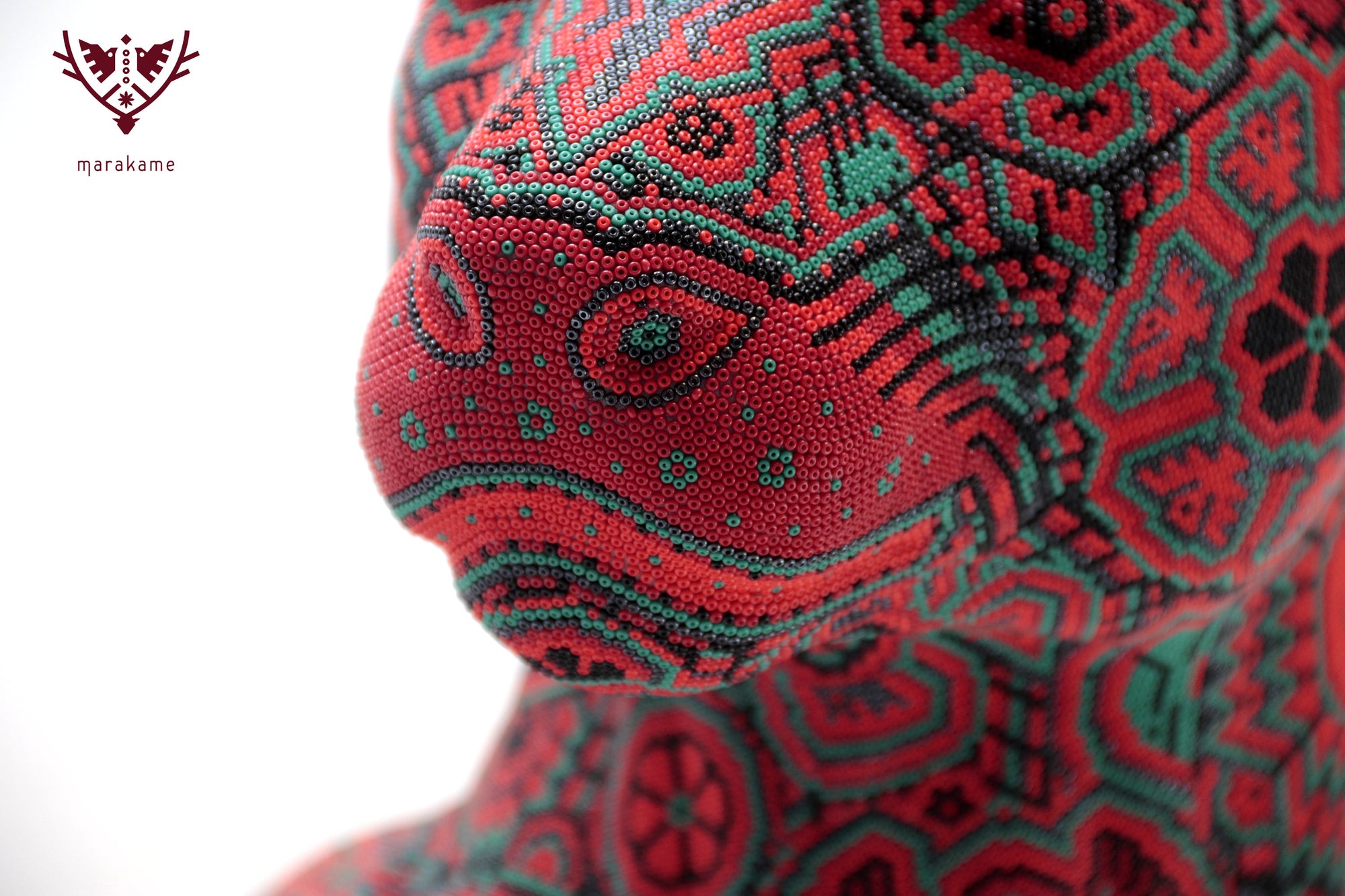 Escultura Arte Huichol - Busto de Puma - X+x+weri