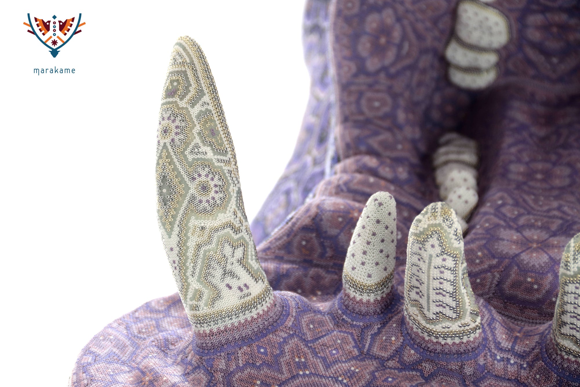 Escultura Arte Huichol - Cabeza de hipopótamo - Yurienaka niukieya - La voz de la tierra