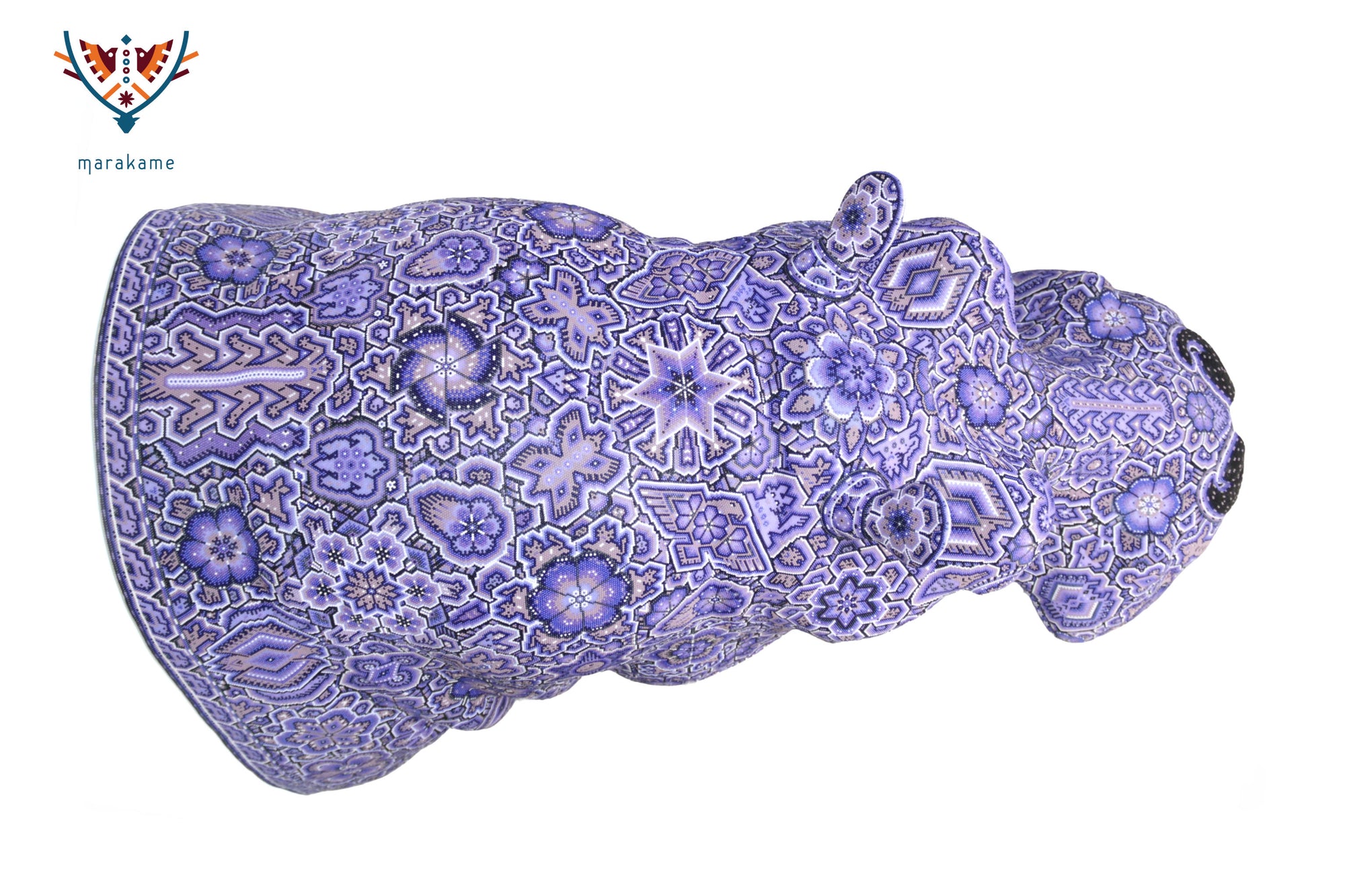 Escultura Arte Huichol - Cabeza de hipopótamo - Yurienaka niukieya - La voz de la tierra