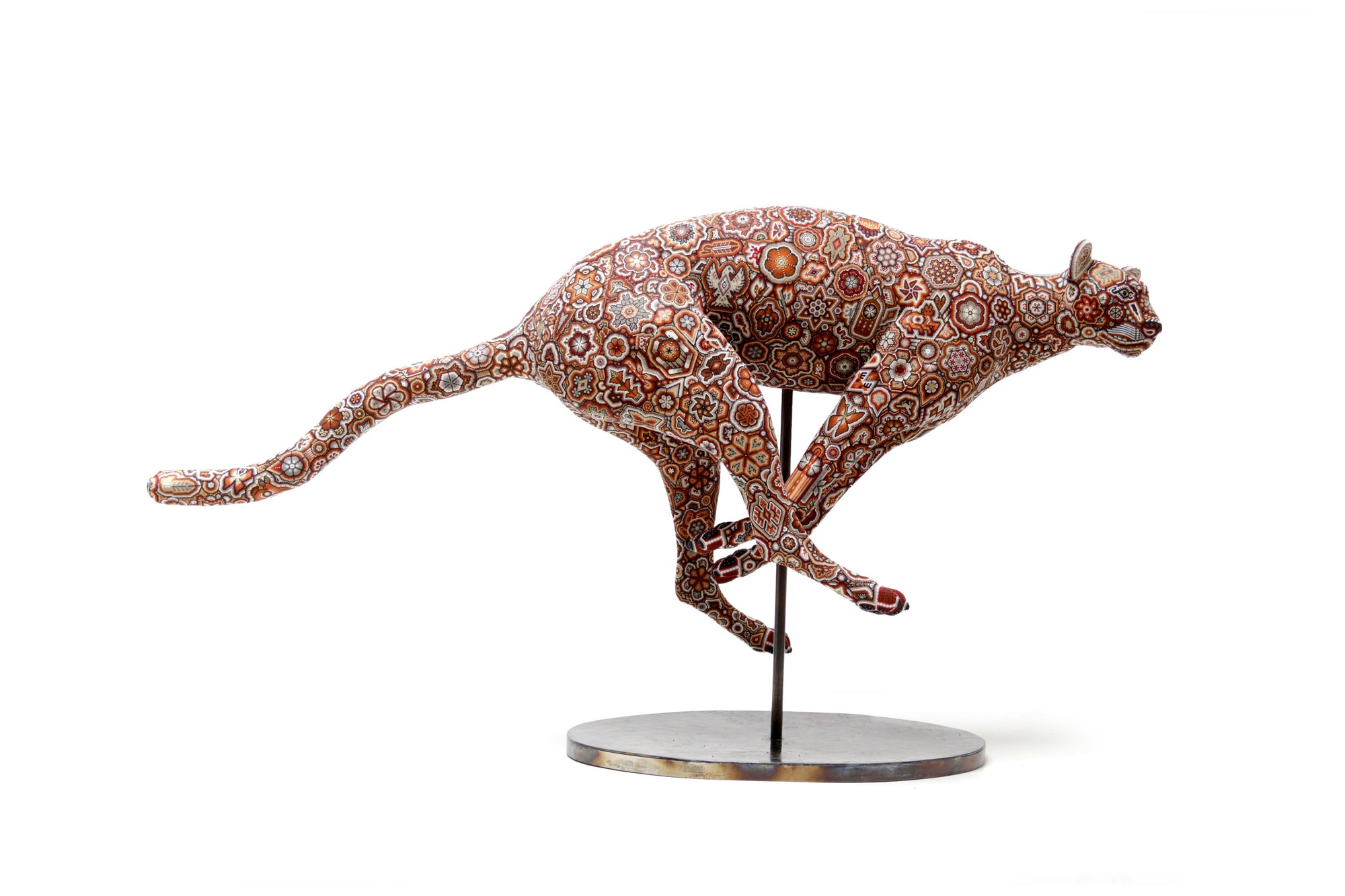 Escultura Arte Huichol - Guepardo Wixárika